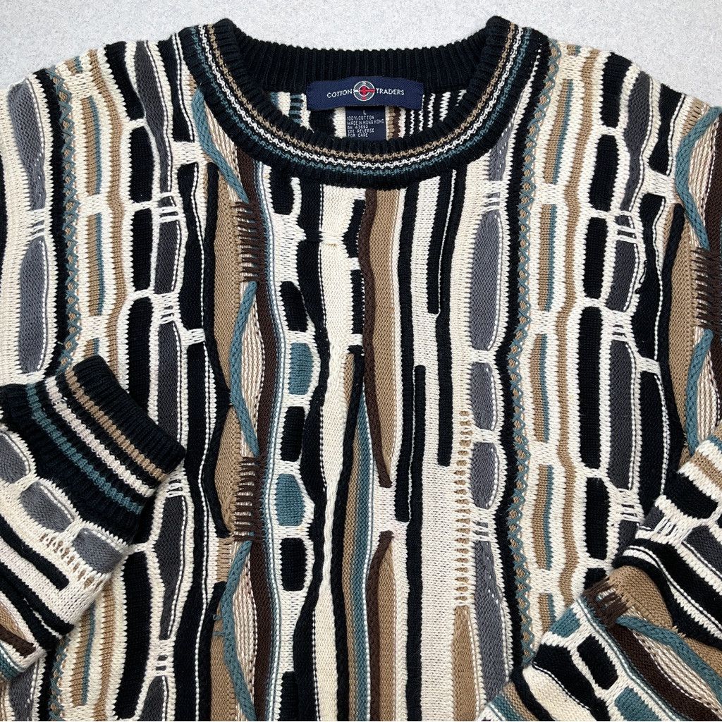 Cotton Traders Vintage Cotton Traders Coogi Style 3D Sweater Large Brown Size US L / EU 52-54 / 3 - 1 Thumbnail