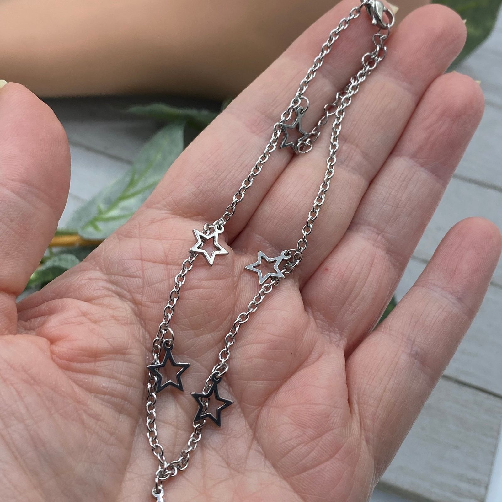 The Unbranded Brand Stars Stainless Steel Anklet Size ONE SIZE - 3 Thumbnail