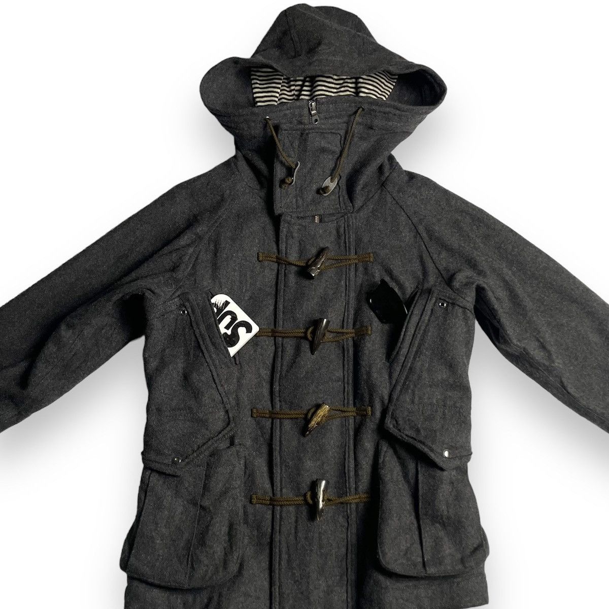 If Six Was Nine 🇯🇵 VINTAGE PPFM WOOL PUNK GOTHIC DUFFLE COAT JACKET Size US M / EU 48-50 / 2 - 2 Thumbnail