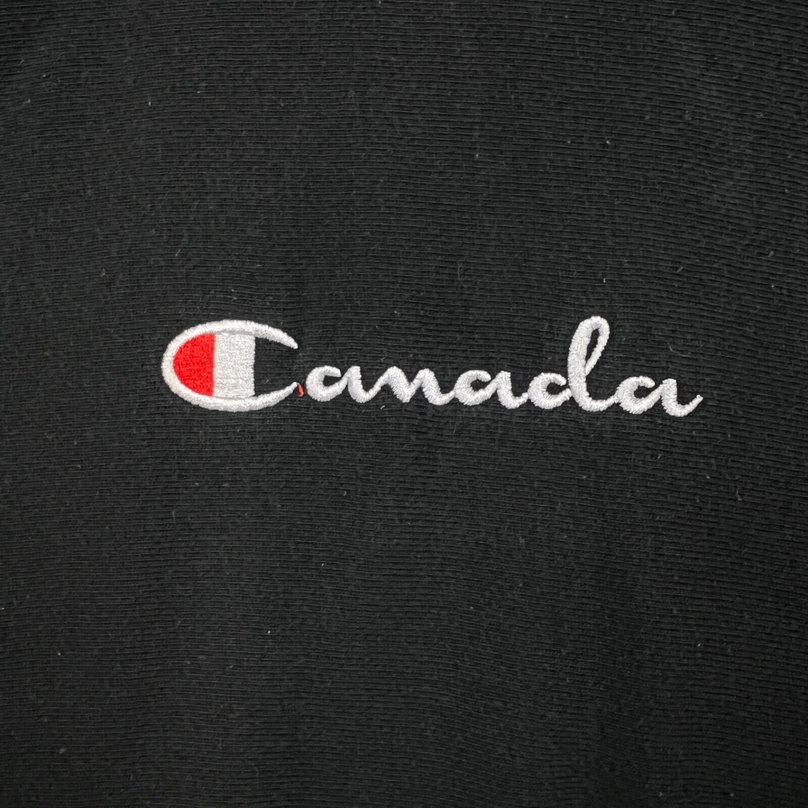 Champion × Vintage Champion Hoodie Black Canada Reverse Weave Hooded Sweatshirt Size US M / EU 48-50 / 2 - 2 Thumbnail