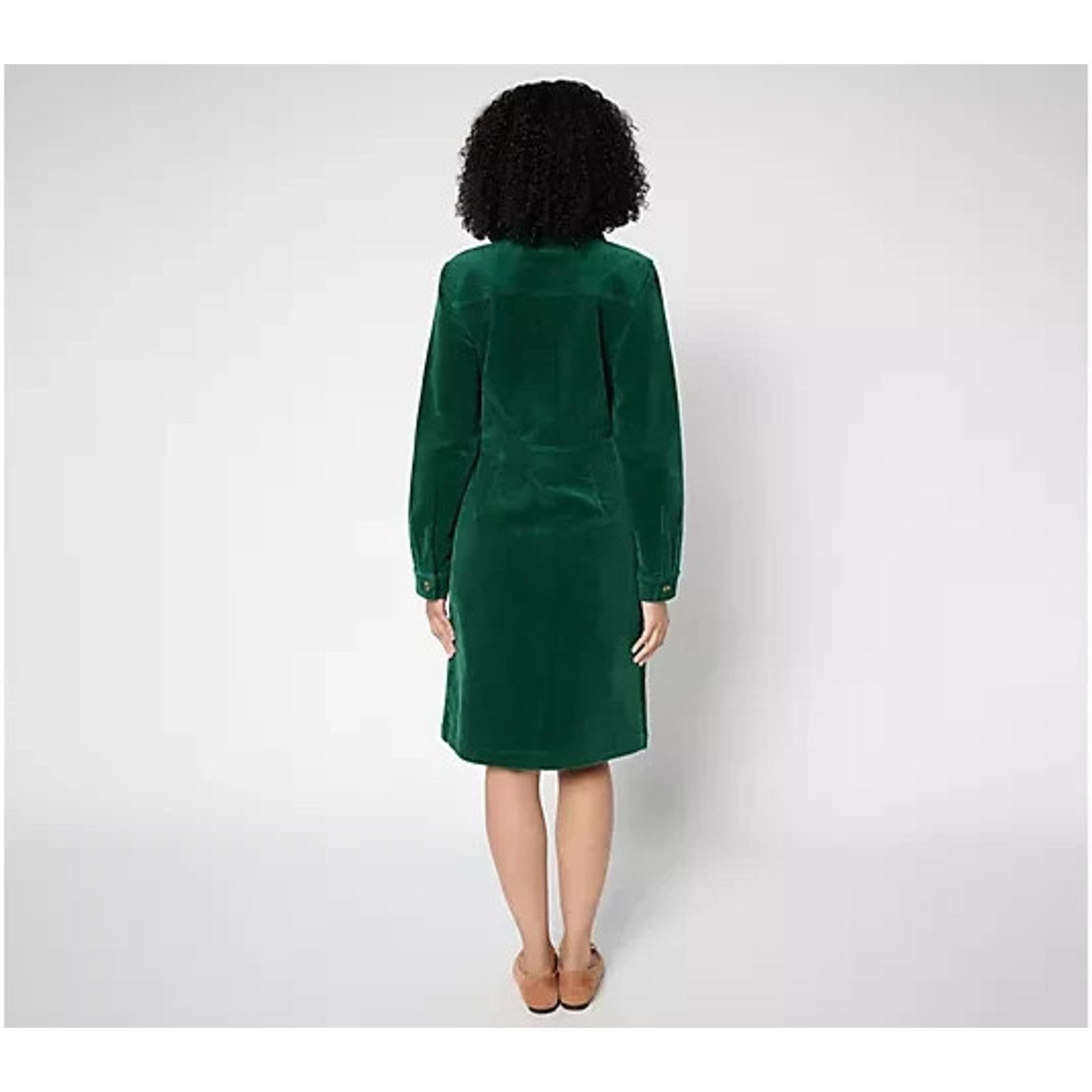 Laura Ashley Joan Rivers Stretch Corduroy Button Front Petite L A704923 Size L / US 10 / IT 46 - 2 Thumbnail