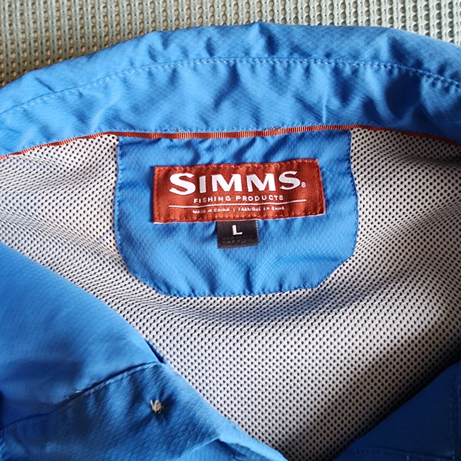 Simms Simms Men's Large Vented Fishing Shirt Short Sleeve Size US L / EU 52-54 / 3 - 6 Thumbnail