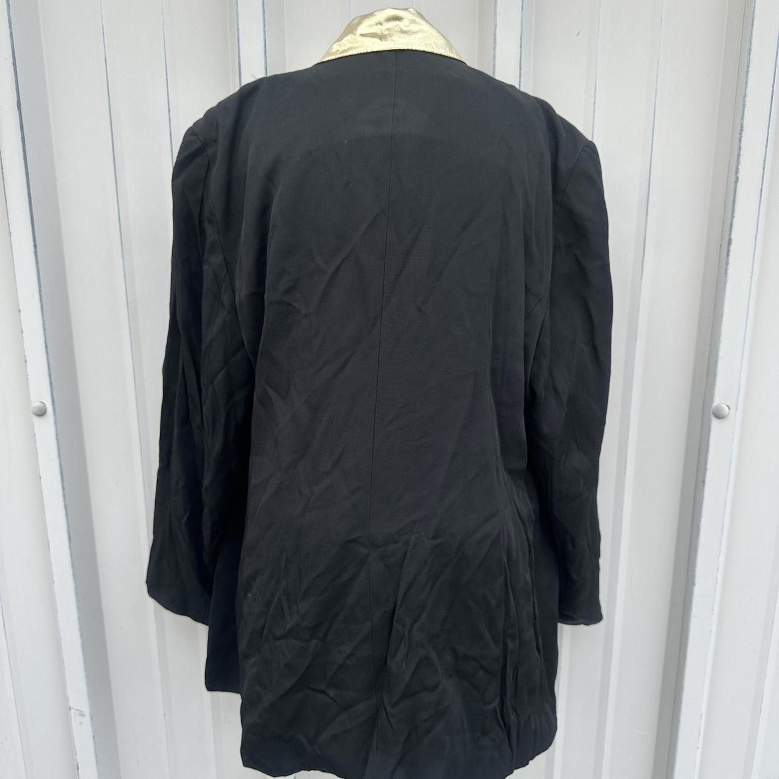 Other Black and gold vintage blazer with daisy buttons jacket Size 3XL / US 20-22 - 3 Thumbnail