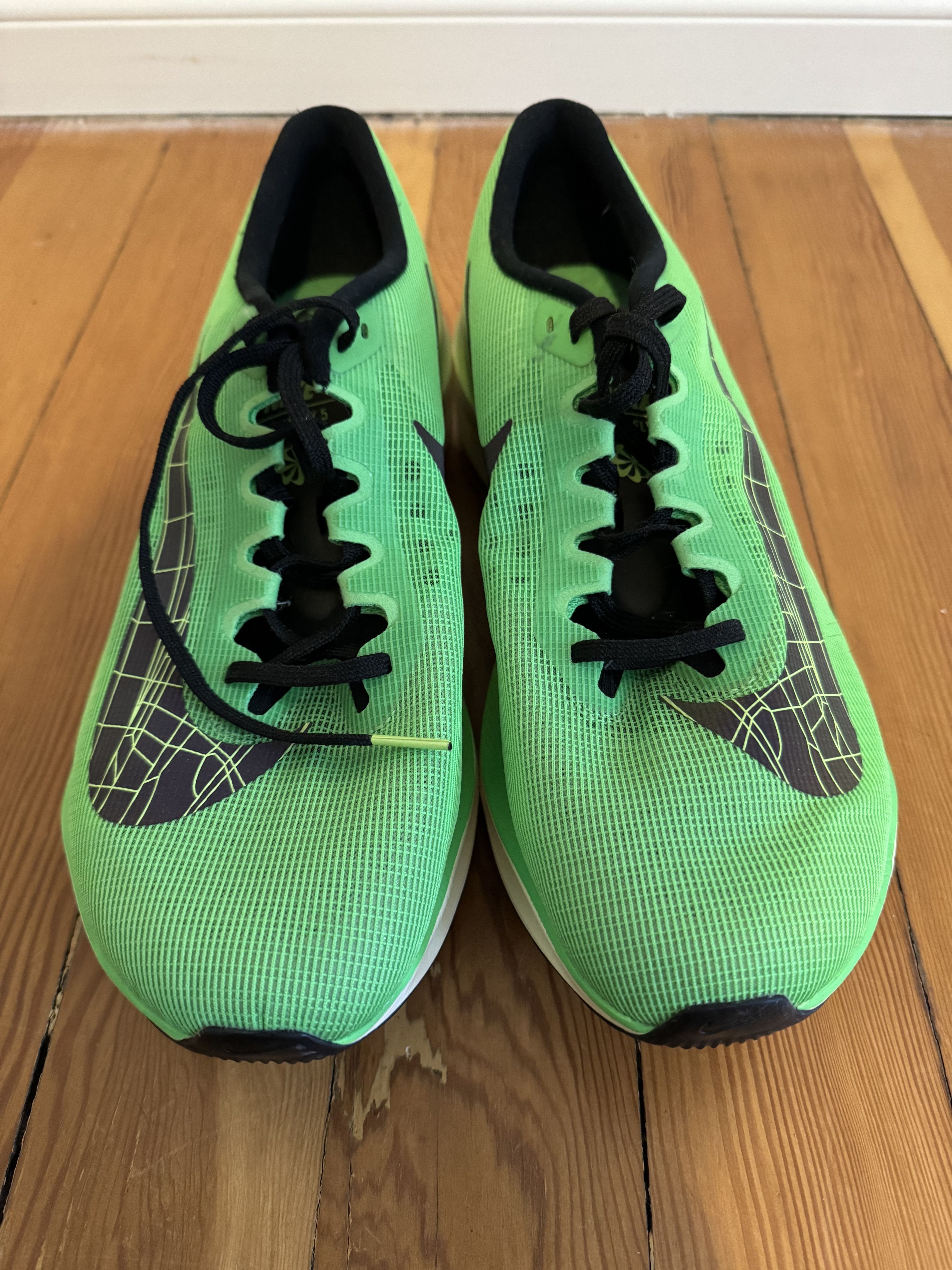 Nike NEW Nike Zoom Fly 5 Running Black Green Ekiden Size US 12.5 / EU 45-46 - 8 Thumbnail