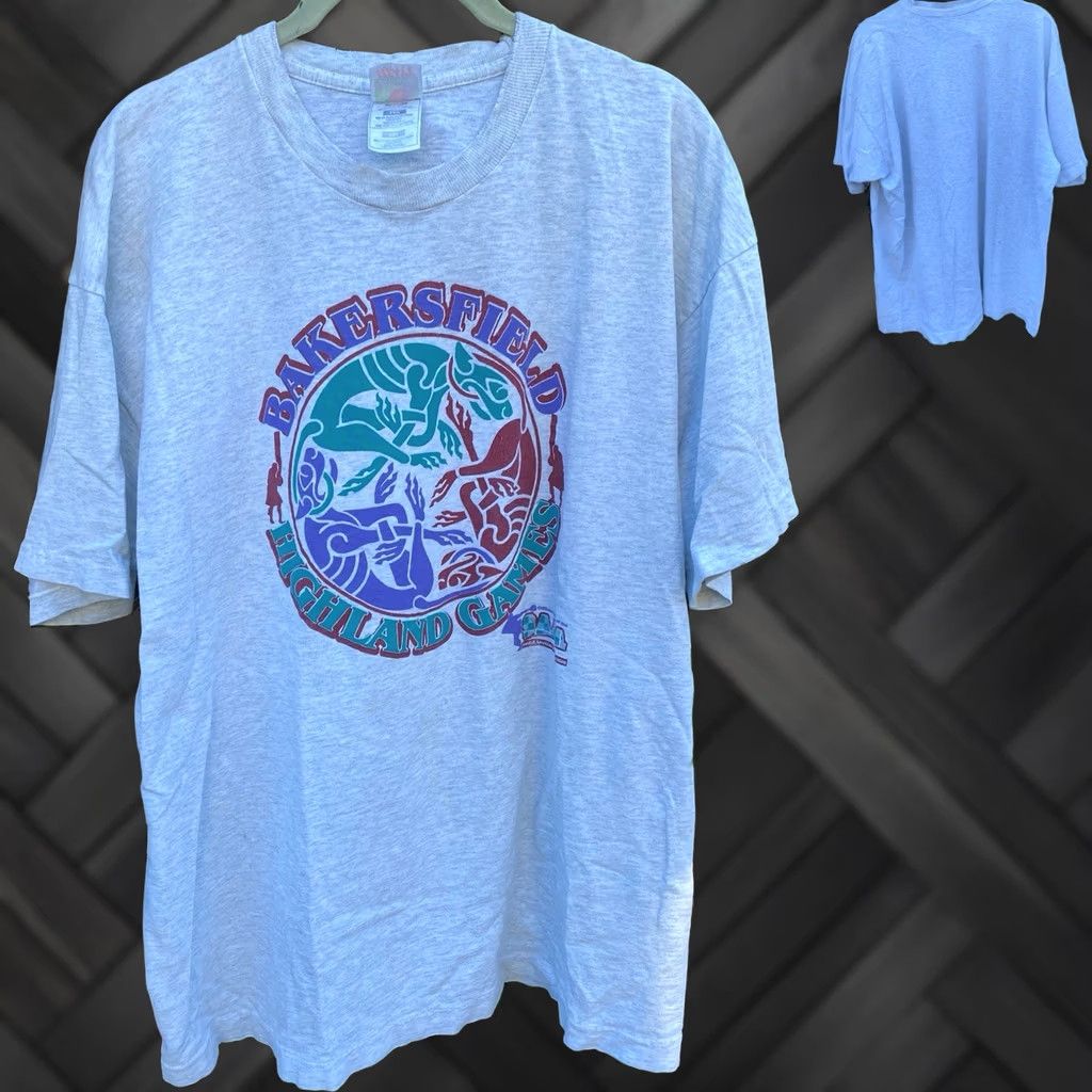 Fruit Of The Loom Vtg Bakersfield Highland Games T Shirt Scottish American Athletic Assoc Sz 2XL Size US XXL / EU 58 / 5 - 1 Thumbnail