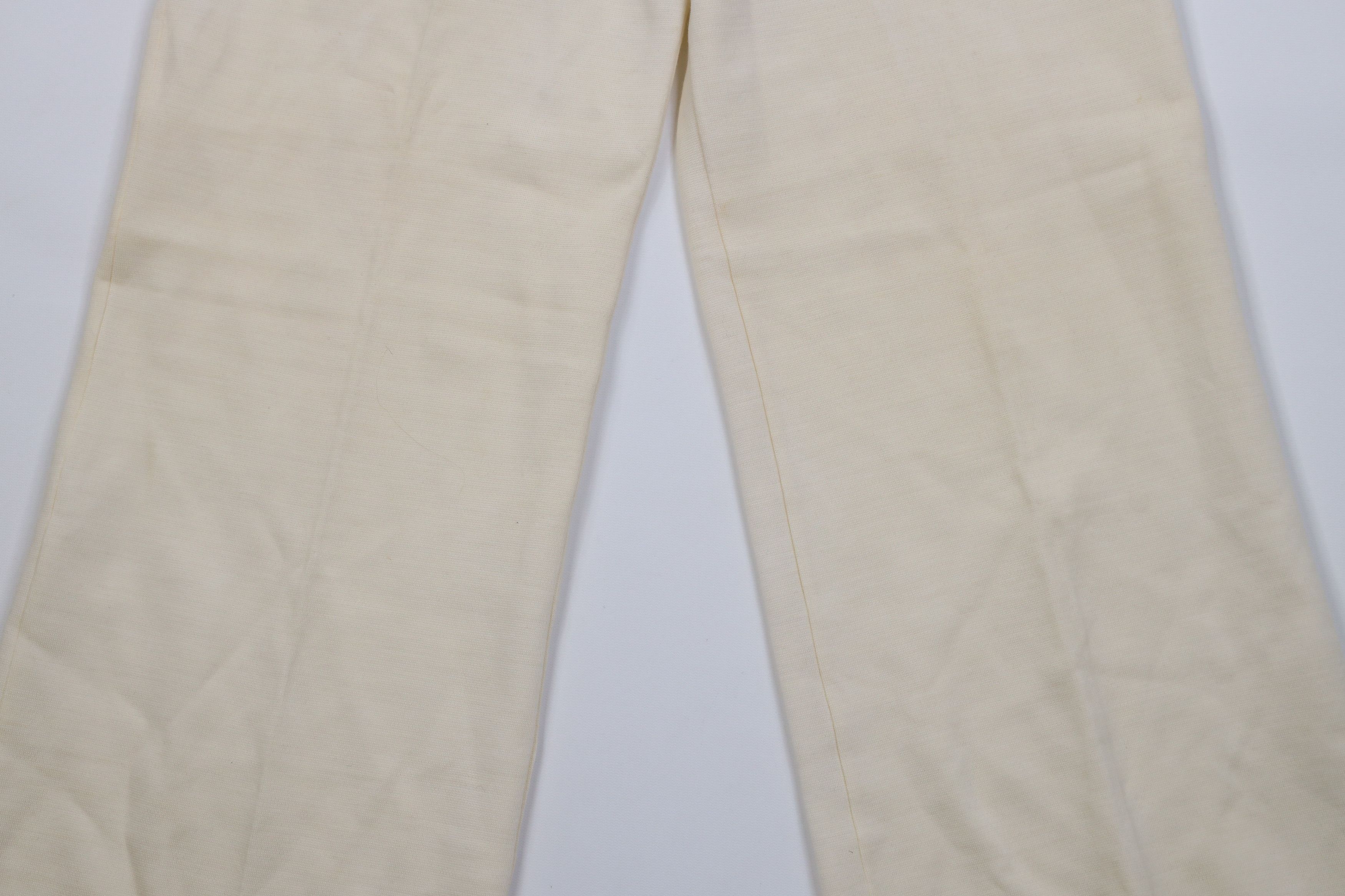 Vintage Vintage 70s Streetwear Wool Bell Bottoms Pants Cream USA Size 36" / US 14 / IT 50 - 3 Thumbnail
