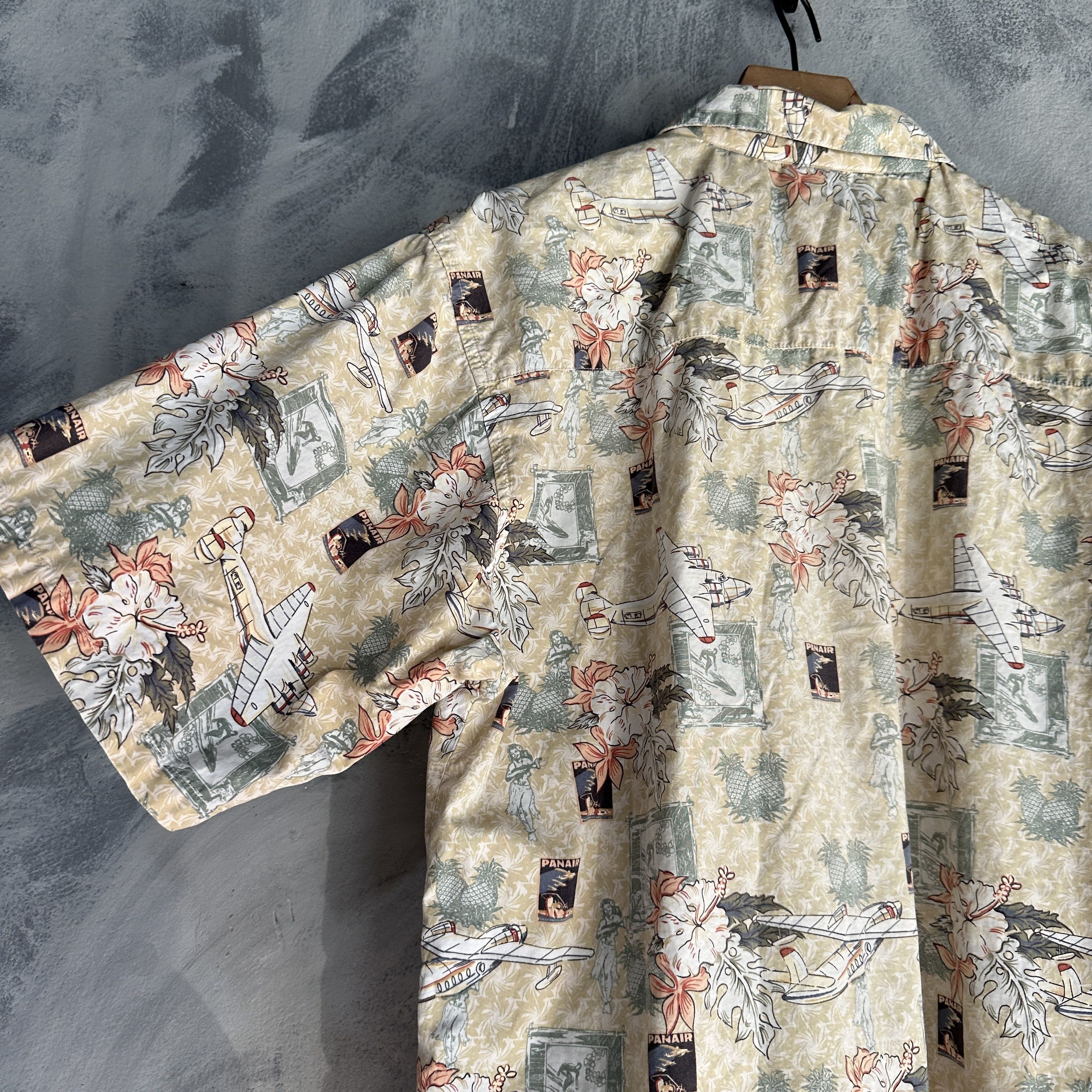 Ocean Pacific VINTAGE OP Men Button Up Shirt Medium Green Floral Airplane Size US M / EU 48-50 / 2 - 6 Thumbnail