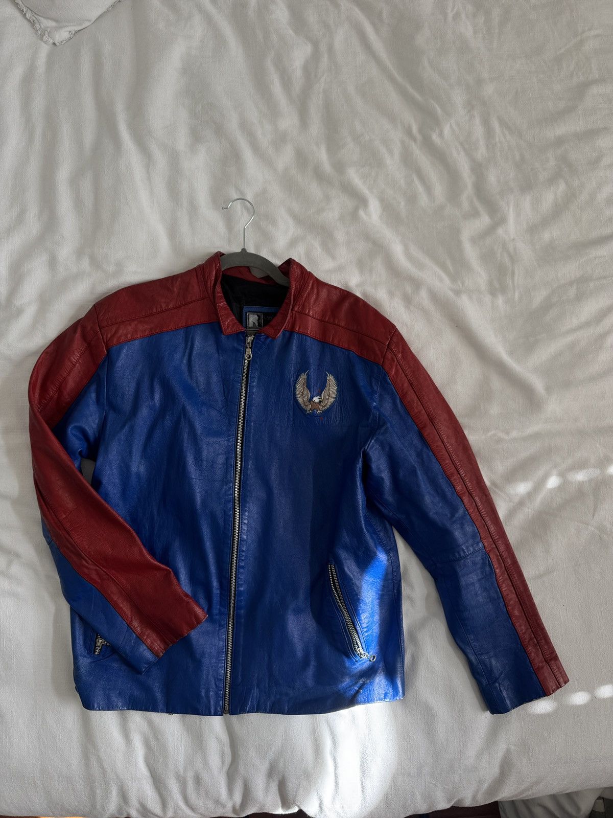Vintage Red and Blue Vintage Leather Jacket Size US M / EU 48-50 / 2 - 3 Thumbnail