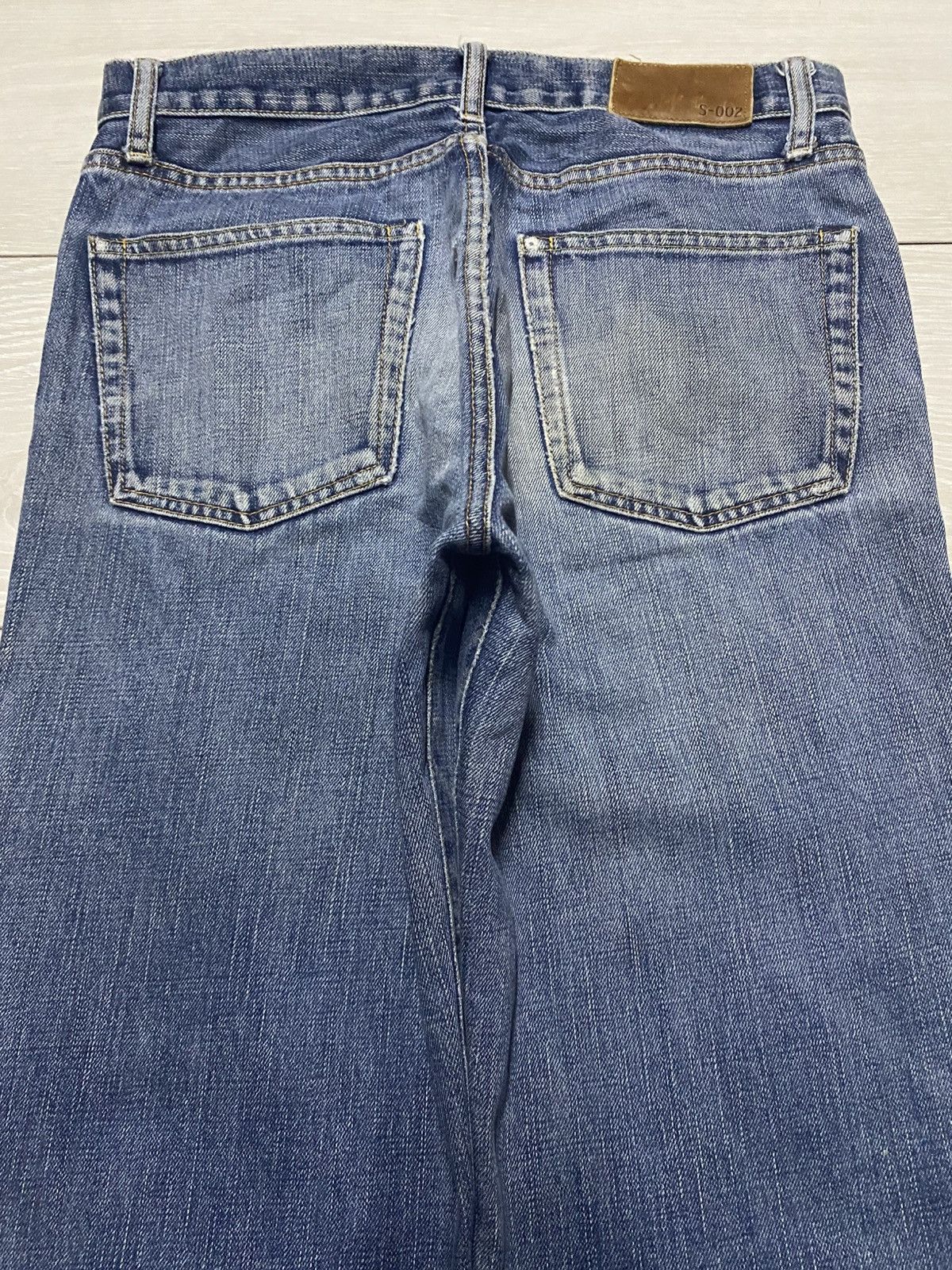 Japanese Brand Vintage Uniqlo S-002 Faded Wash Distressed Loose Jeans Size US 30 / EU 46 - 4 Thumbnail