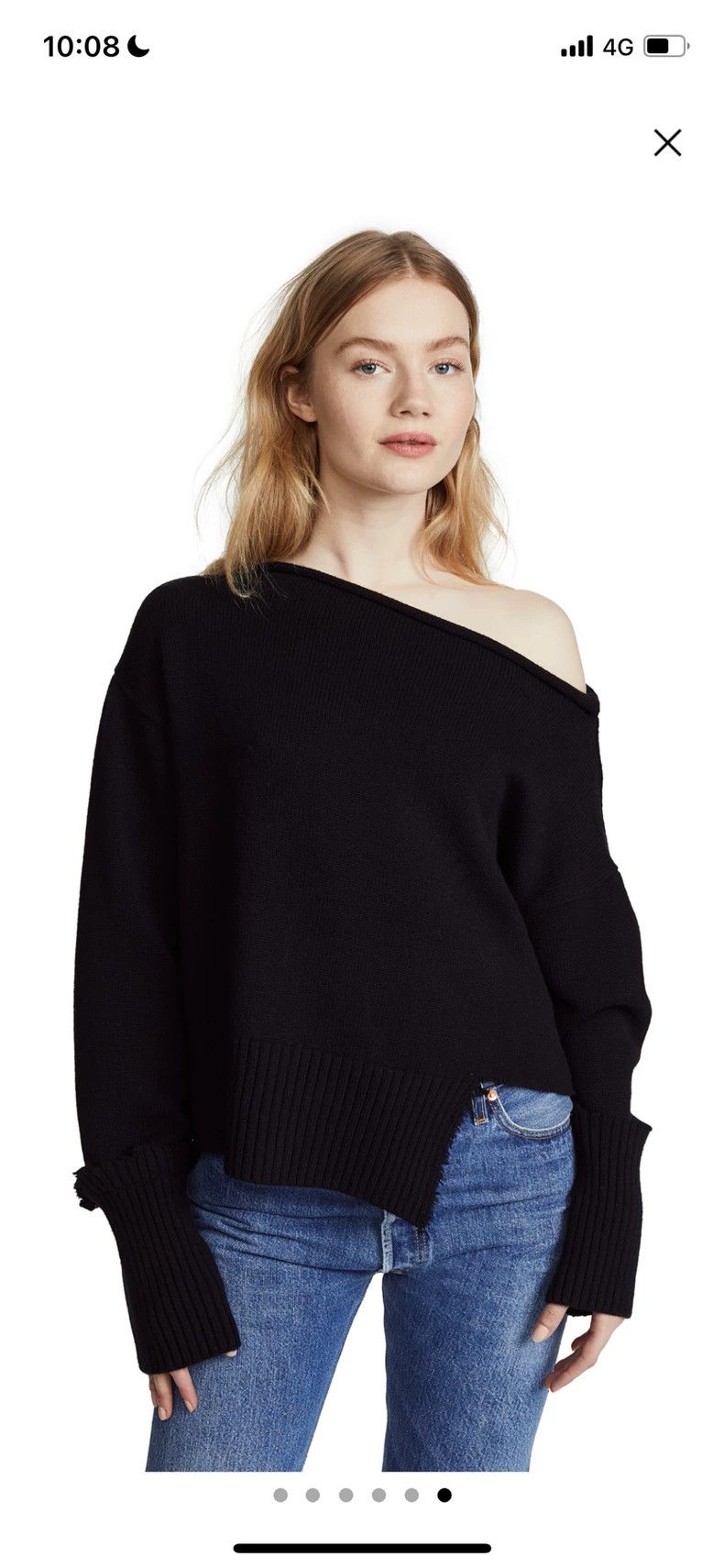 Helmut Lang HELMUT LANG Irregularly slanted off-shoulder sweater Size XS / US 0-2 / IT 36-38 - 6 Thumbnail