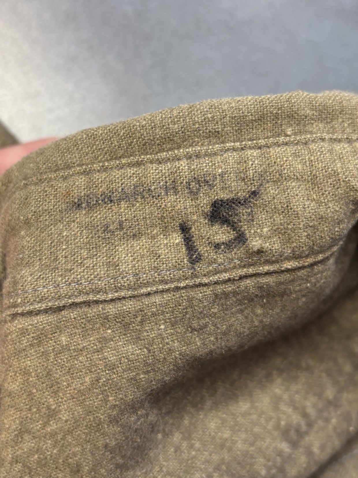 Vintage Vintage Wool Shirt WW2 Military WW1 Korea Vietnam Drab Army Size US S / EU 44-46 / 1 - 5 Thumbnail