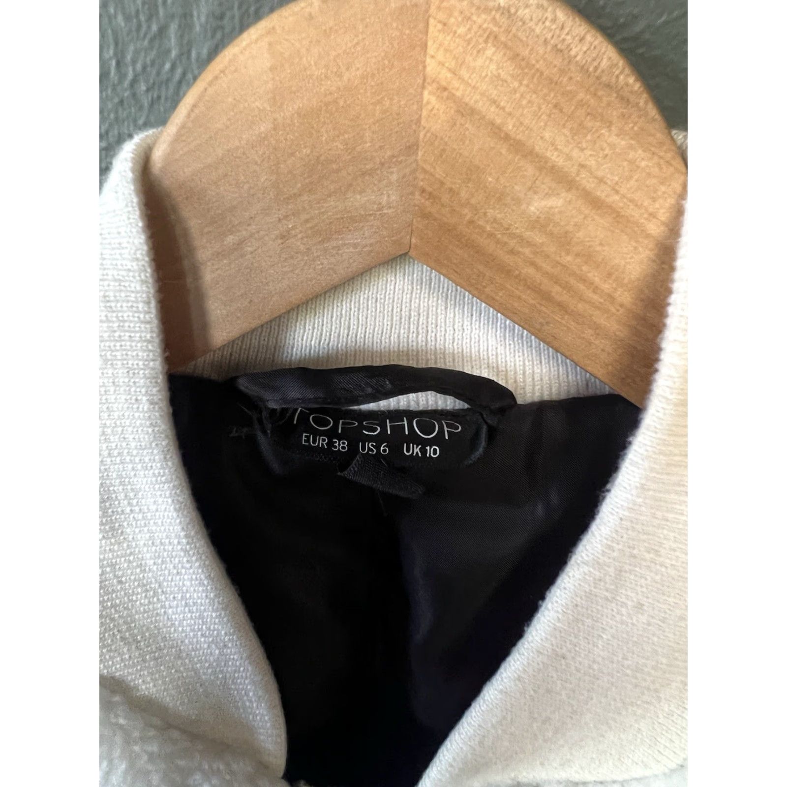 Topshop Topshop Womens White Black Fleece Long Sherpa Jacket Size 6 Size M / US 6-8 / IT 42-44 - 3 Thumbnail