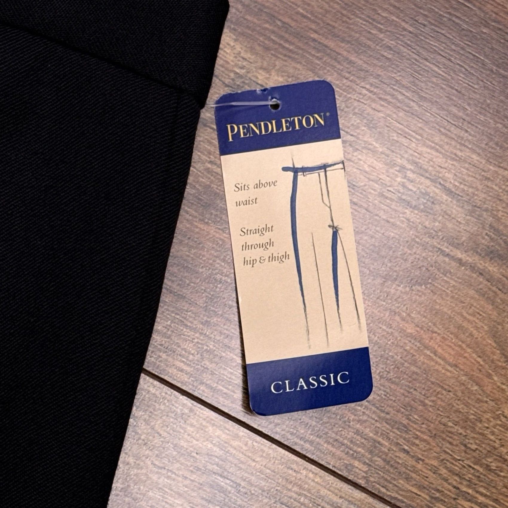 Pendleton VINTAGE Pendleton Dress Pants Womens 10 Black High Rise Wool Straight 28in Flat Front Zipper Block Button Dry Clean Only Career Size 32" / US 10 / IT 46 - 4 Thumbnail