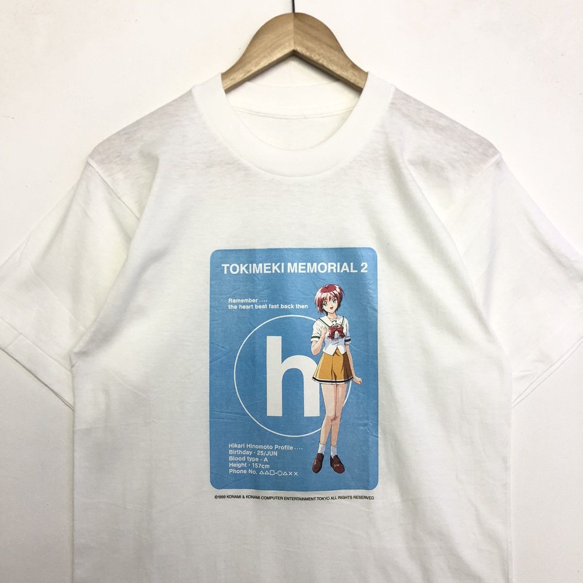 Anime Tokimeki Memorial Vintage 99 Hikari Hinomoto Game Tshirt Size US M / EU 48-50 / 2 - 2 Thumbnail