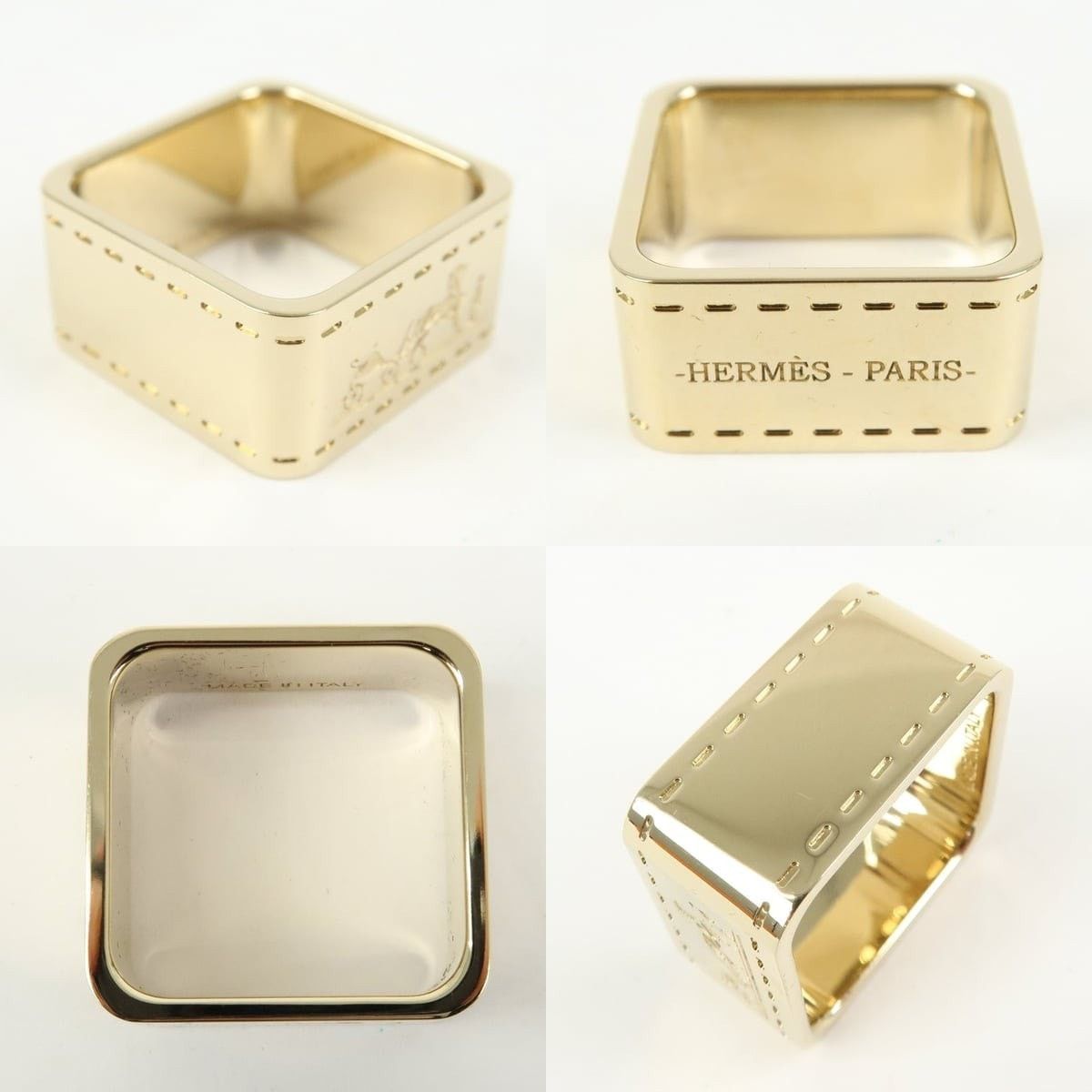 Hermes Hermes Bolduc Gold Plated Scarf Ring Size ONE SIZE - 3 Thumbnail