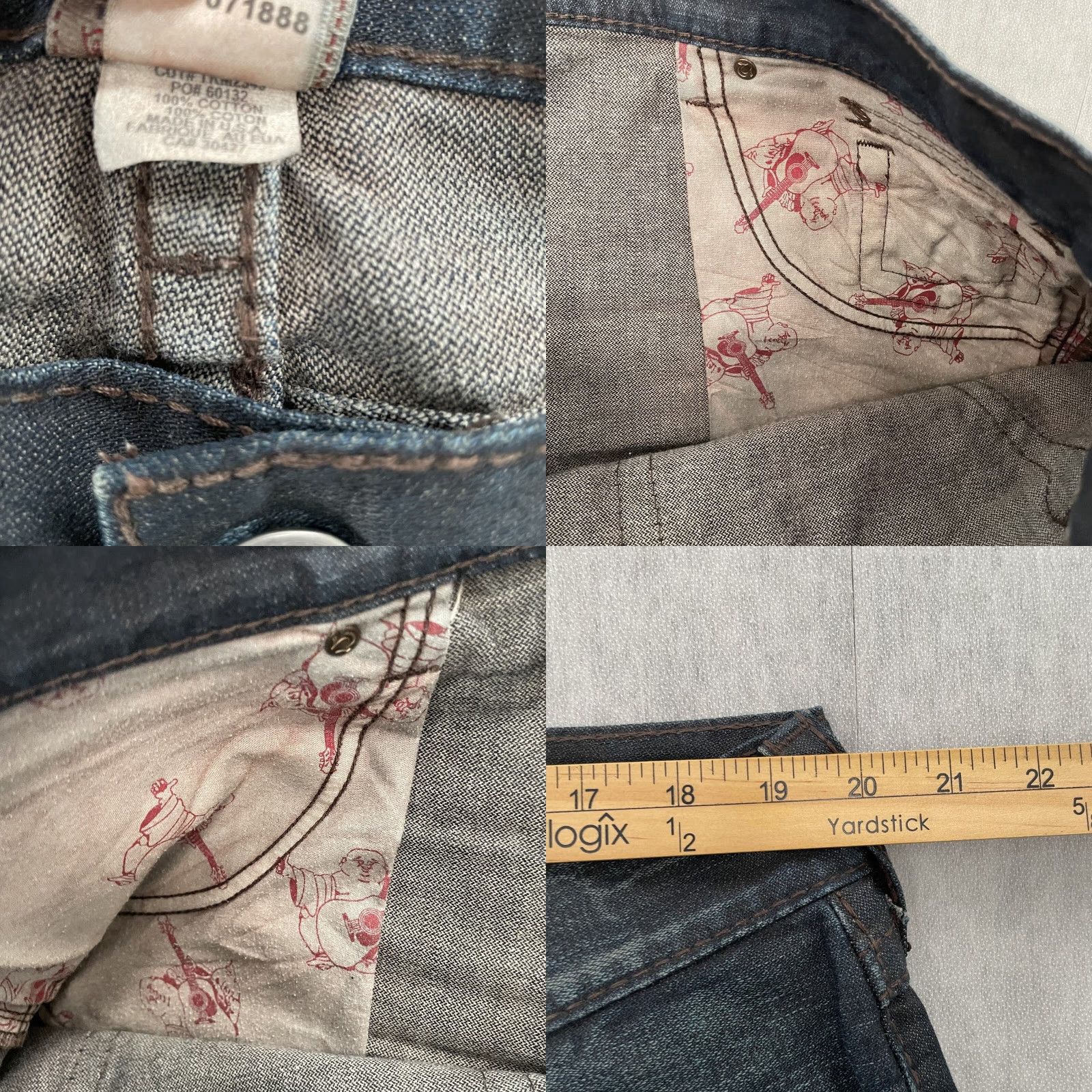True Religion VINTAGE True Religion Jean Shorts Adult 38 Blue Denim Rainbow Billy Made in USA Mens Size US 38 / EU 54 - 8 Thumbnail