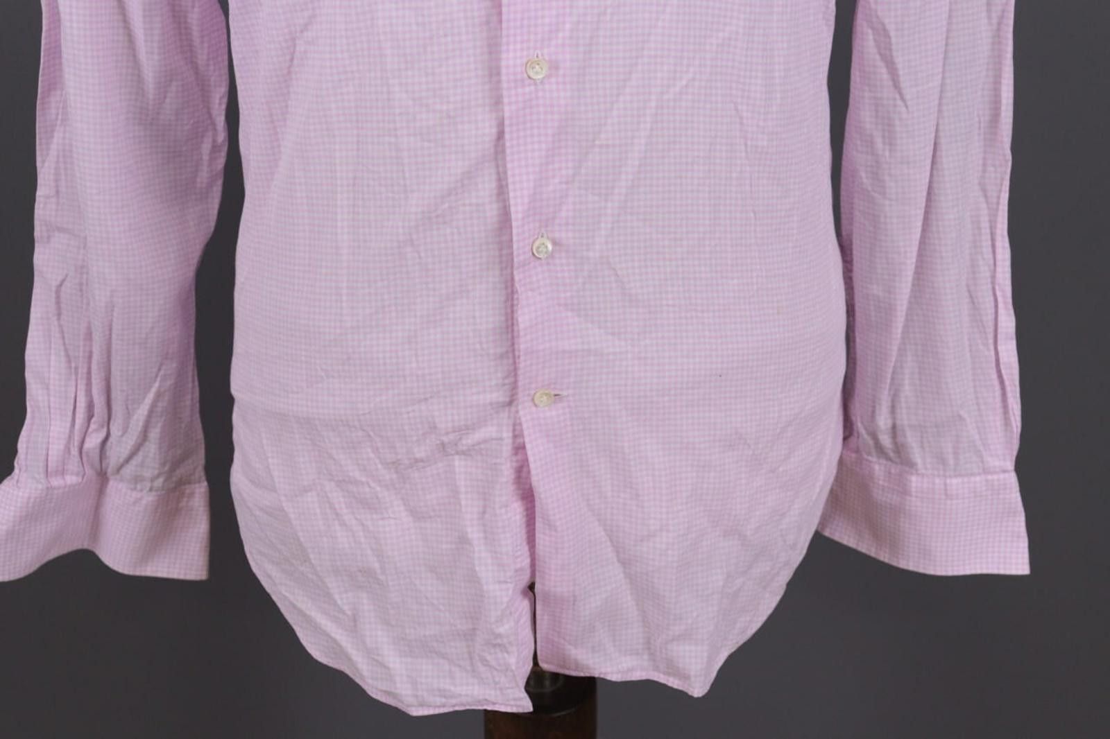 Suitsupply Scabal Pink Check Long Sleeve Dress Shirt Size 39 / 15 1/2 Size US M / EU 48-50 / 2 - 3 Thumbnail