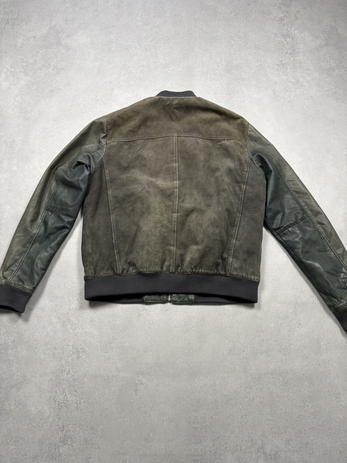 Hackett Hackett London Two-Tone Goat & Lamb Leather Bomber Jacket L Size US L / EU 52-54 / 3 - 2 Thumbnail