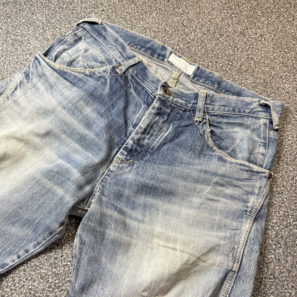 Japanese Brand 🔥🇯🇵 Archival Spellbound Domingo Distressed Fatique Denim Size US 35 - 3 Thumbnail