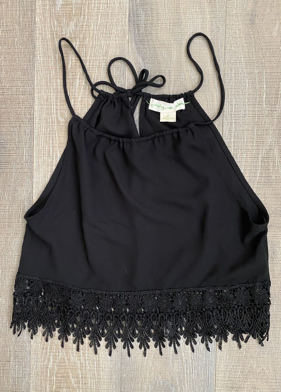 Other 🖤Black Lace Trim Halter Top🖤 Size M / US 6-8 / IT 42-44 - 1 Thumbnail