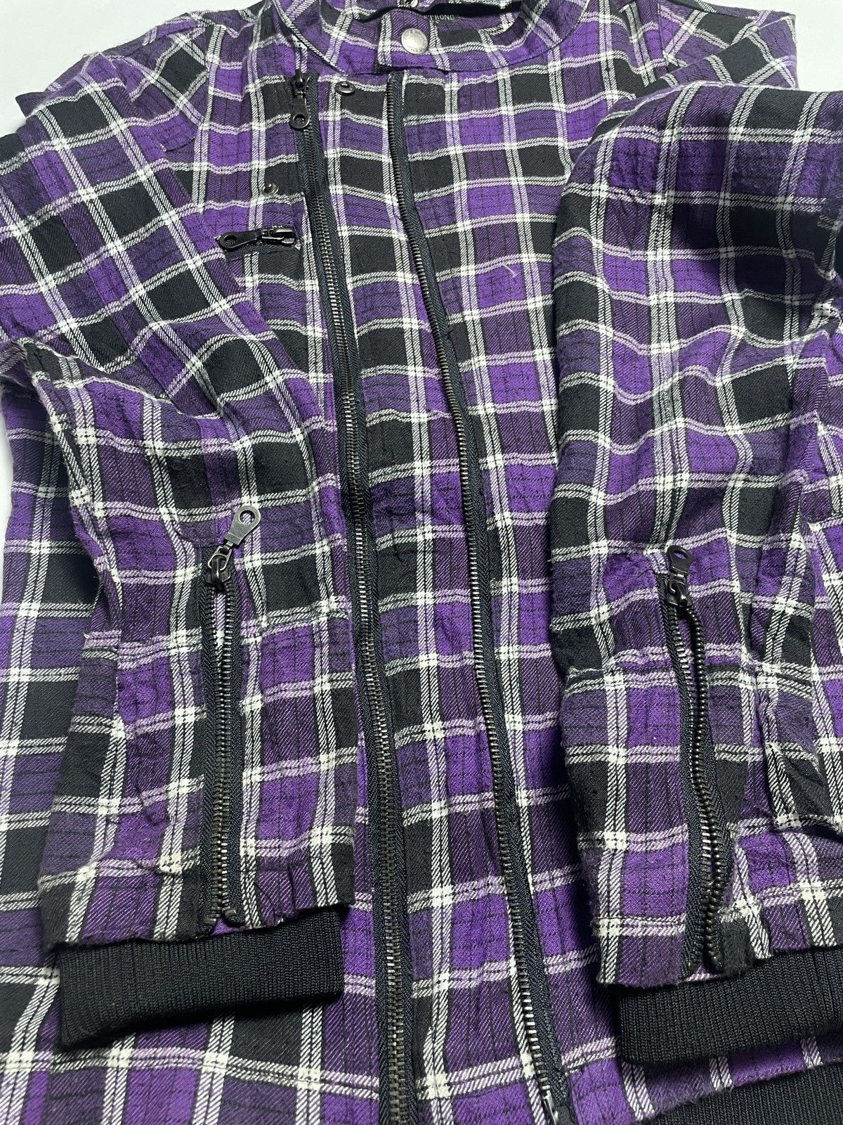 14th Addiction 2000’s In The Attic - Asymmetrical Zip Bikers Style Jacket Size US M / EU 48-50 / 2 - 19 Thumbnail