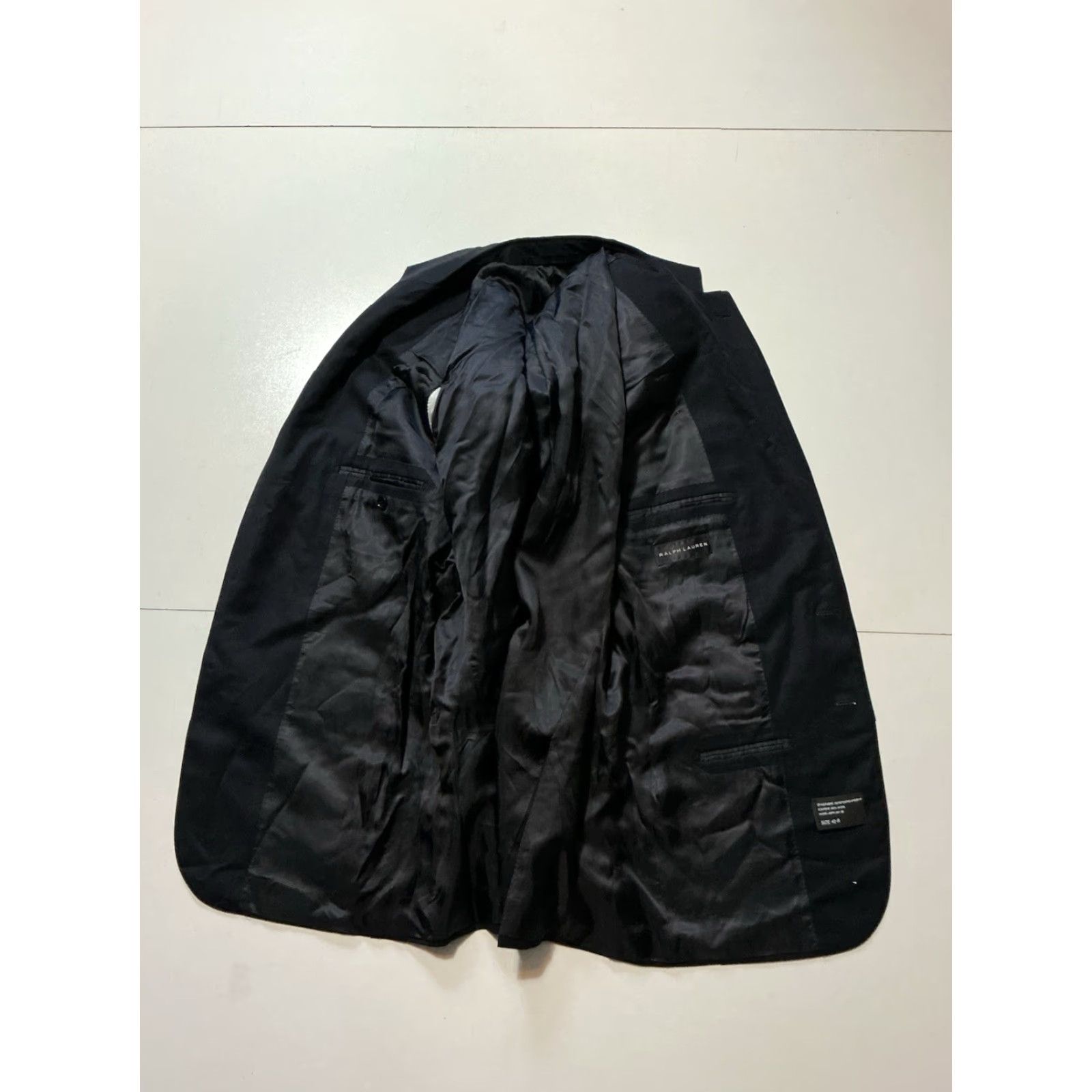 Ralph Lauren Ralph Lauren Black Label 100% Wool Navy Blue 2 Button Blazer Jacket Sz. 42L Size 42R - 3 Thumbnail