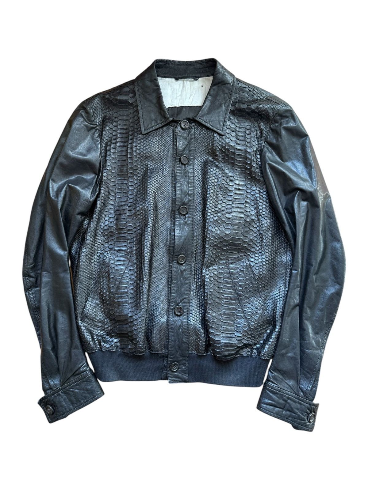 Yves Saint Laurent 2000’s Genuine Python Skin Leather Jacket By Tom Ford Size US M / EU 48-50 / 2 - 1 Thumbnail
