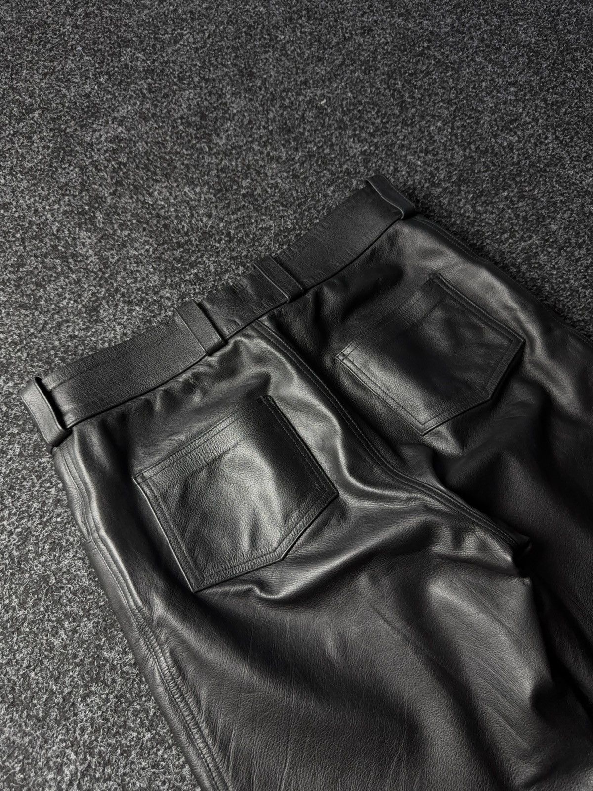 Leather Y2K Vintage Leather Pants Opium Style Alt Biker USA Rare Size US 37 - 15 Thumbnail