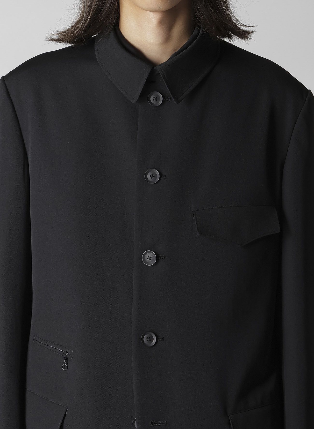 Yohji Yamamoto Yohji Yamamoto Pour Homme HOOK COLLAR 5 SINGLE JACKET BLAZER Size US M / EU 48-50 / 2 - 10 Thumbnail