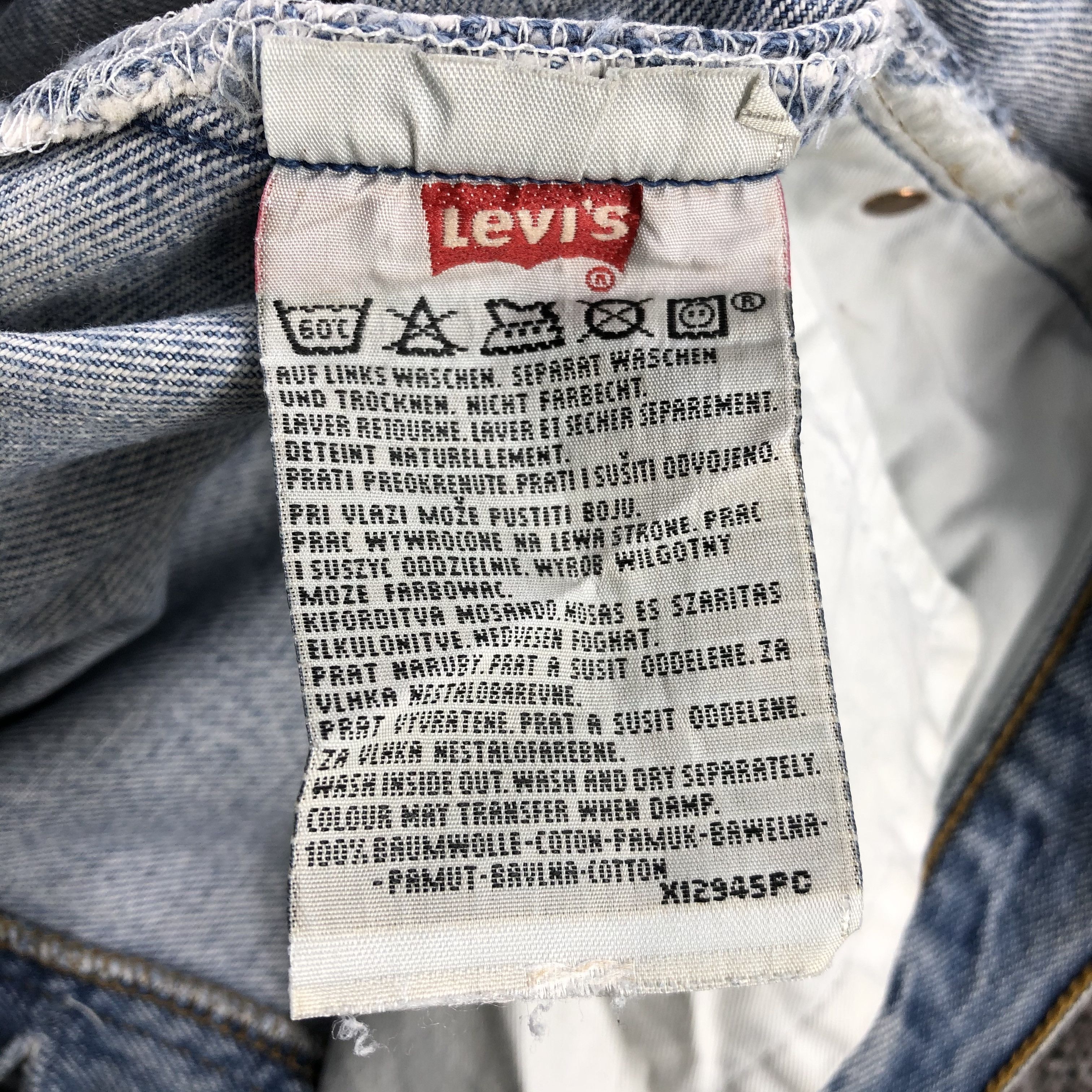Levi's Vintage 90s Levi's 501 Jeans Distressed Denim KJ837 Size US 32 / EU 48 - 13 Thumbnail