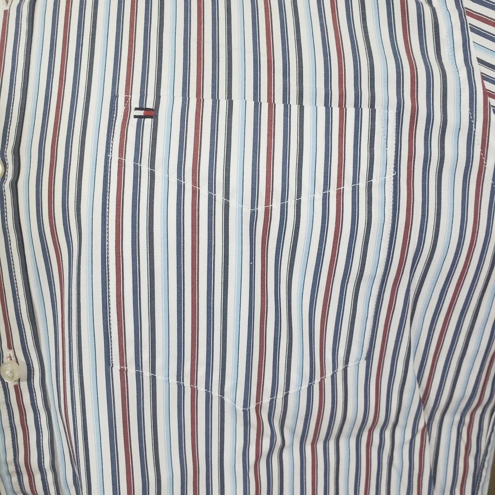 Tommy Hilfiger Size M | TOMMY HILFIGER Men's Custom-Fit Button Front Shirt Size US M / EU 48-50 / 2 - 2 Thumbnail