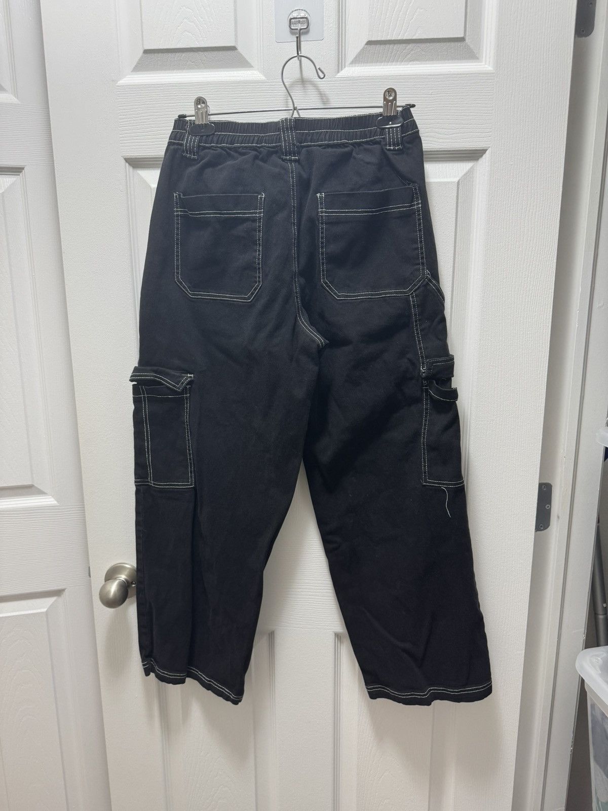 Almost Famous × Designer Almost Famous Black Raver Pocket Cargo Carpenter Pants Size US 30 / EU 46 - 4 Thumbnail