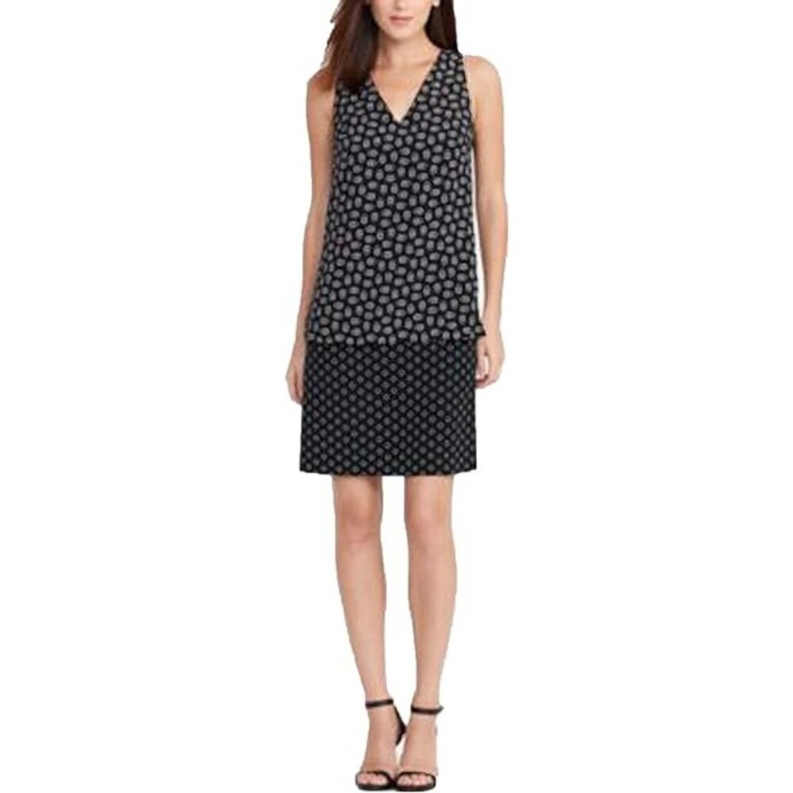 Lauren Ralph Lauren Lauren Ralph Lauren Printed Shift Dress size 14P Black Size XL / US 12-14 / IT 48-50 - 10 Thumbnail