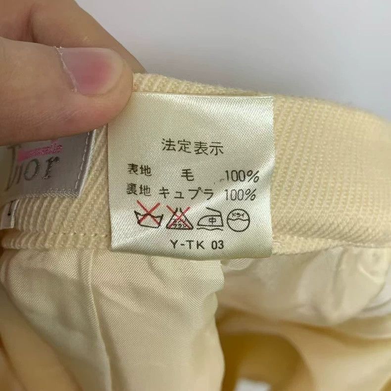 Dior Dior Light Yellow Half Skirt Size L-2506 Size 41" - 7 Thumbnail