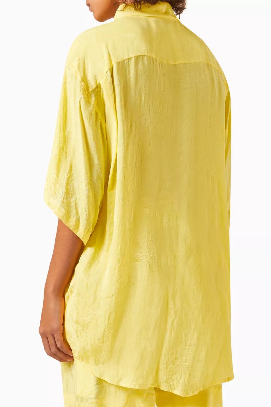 Balenciaga o1srvl11e0426 Tropical Flowers Minimal Shirt Large Fit Size S / US 4 / IT 40 - 3 Thumbnail