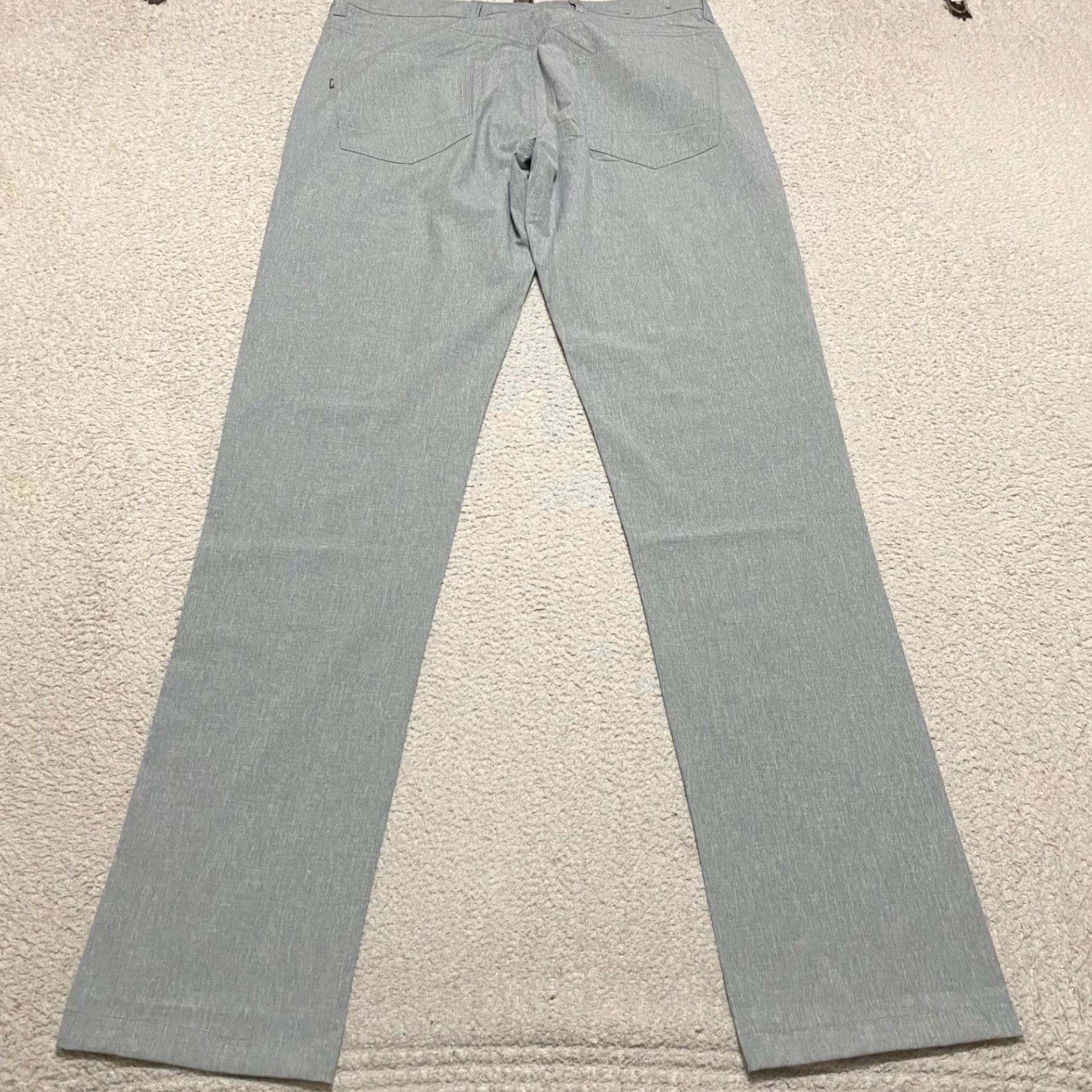 Vintage Linksoul Mens Pants Gray Slim Straight Chino Golf Performance Mid Rise 34 Tall Size US 34 / EU 50 - 2 Thumbnail