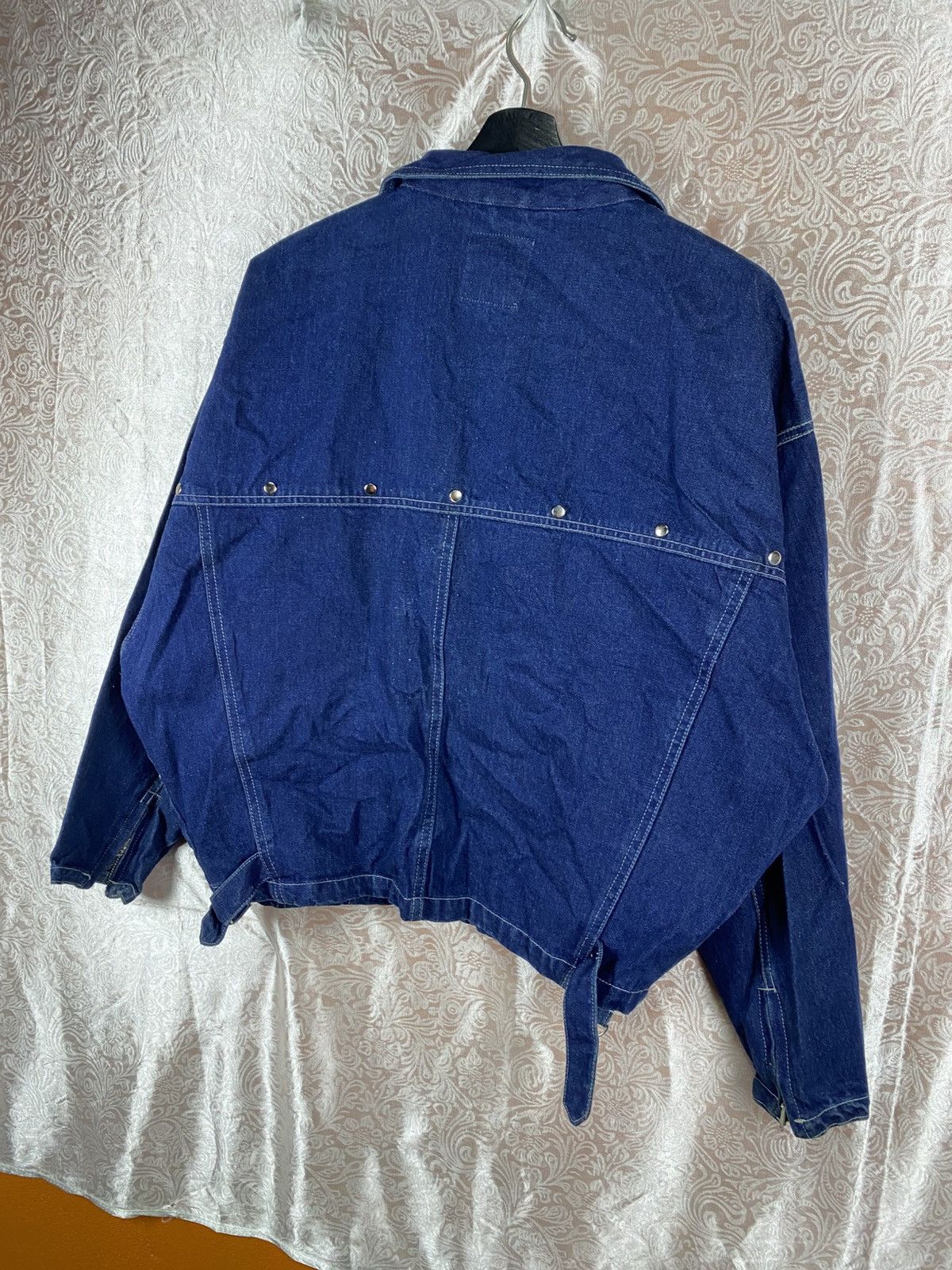 Japanese Brand Vintage WORDS WORTH Denim Cropped Jacket Blue Zipper Utility Size M / US 6-8 / IT 42-44 - 12 Thumbnail