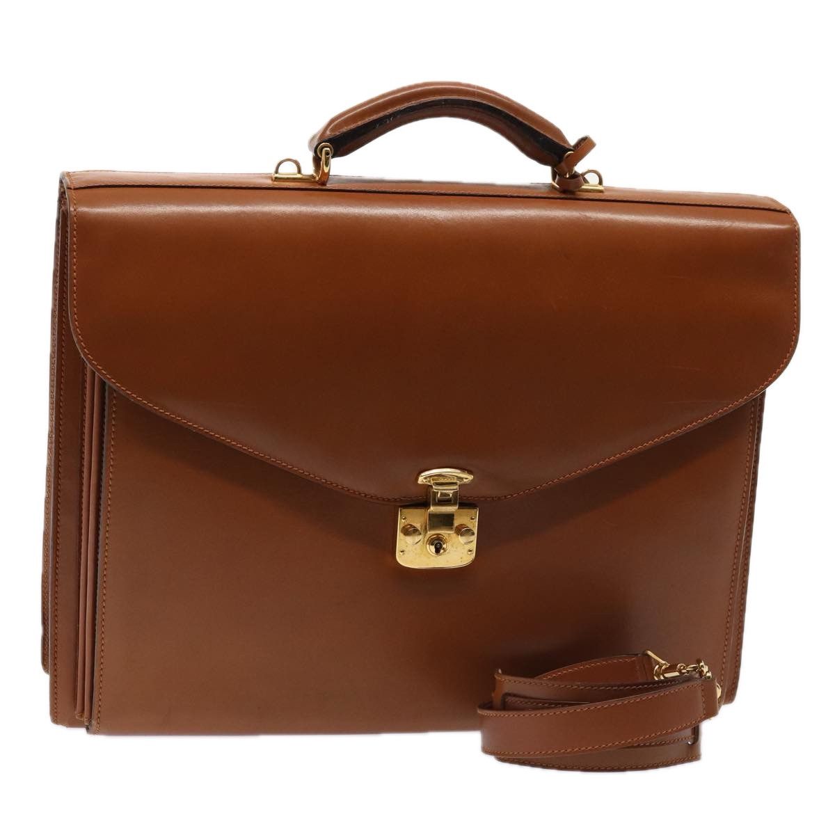 Gucci Brown Leather Briefcase Bag (Pre-Owned) Size ONE SIZE - 1 Thumbnail