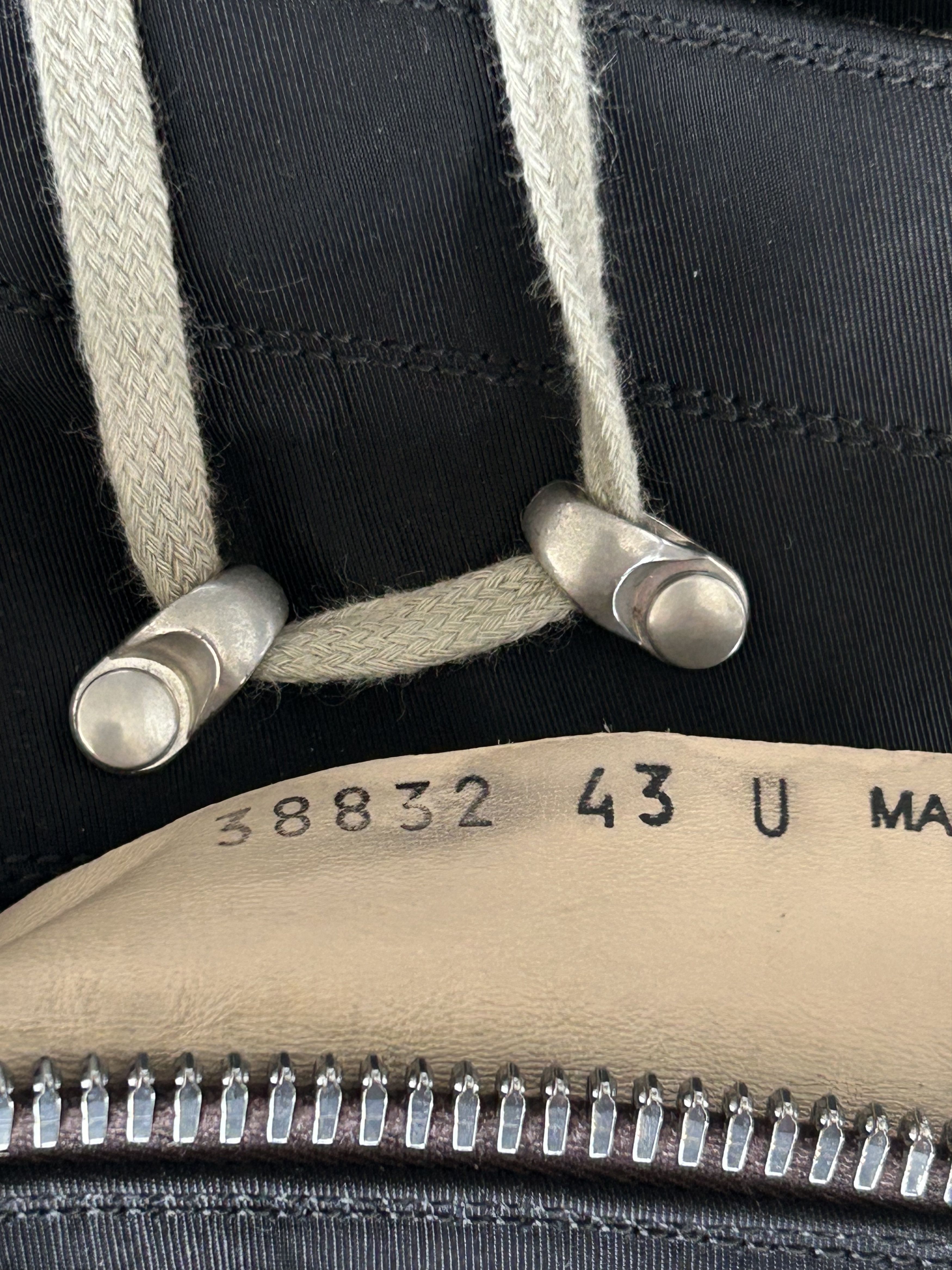 Rick Owens Chrome Hearts Black & White Cross Patch Hexagram Sneakers Size US 10 / EU 43 - 8 Thumbnail