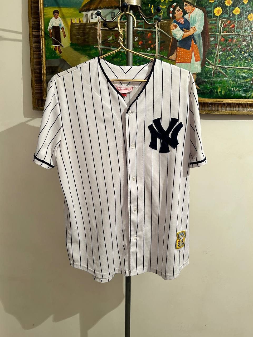 MLB Mitchell & Ness New York Yankees Pinstripe Baseball Jersey Size US XL / EU 56 / 4 - 2 Thumbnail