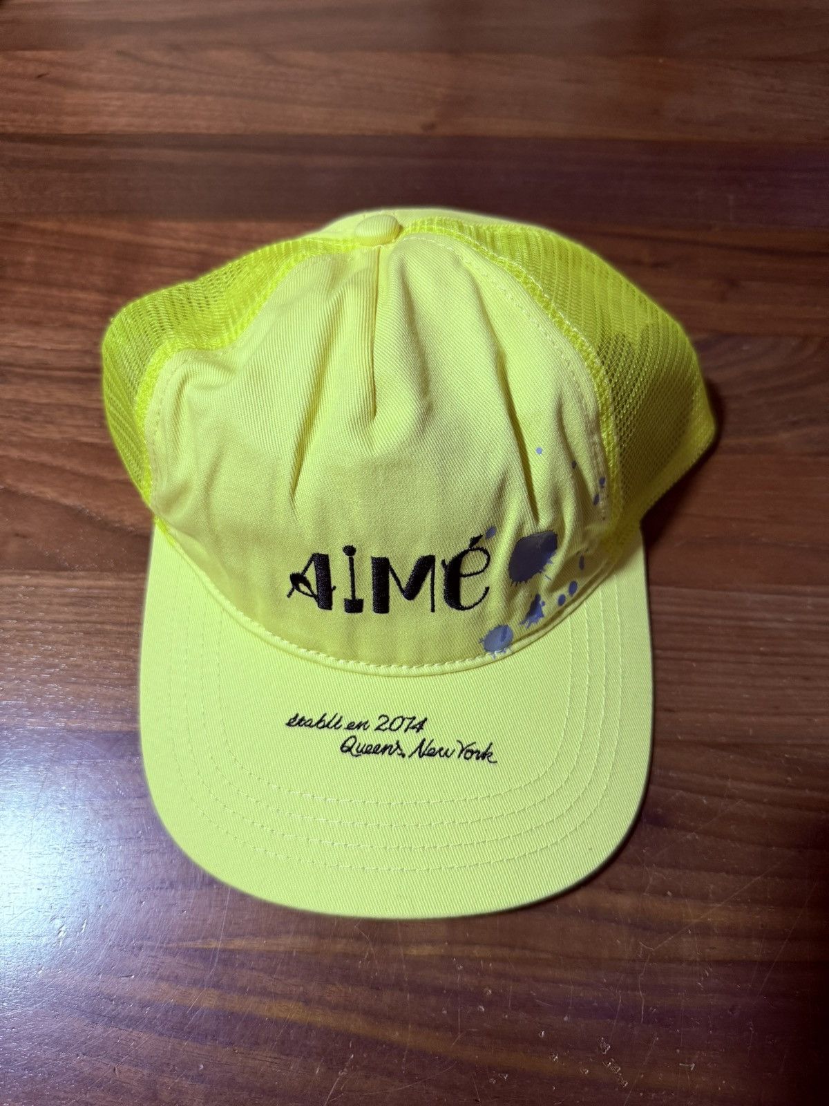 Aime Leon Dore Aime Leon Dore ALD Studio Ink Splatter Hat Lemon SnapBack Size ONE SIZE - 3 Thumbnail