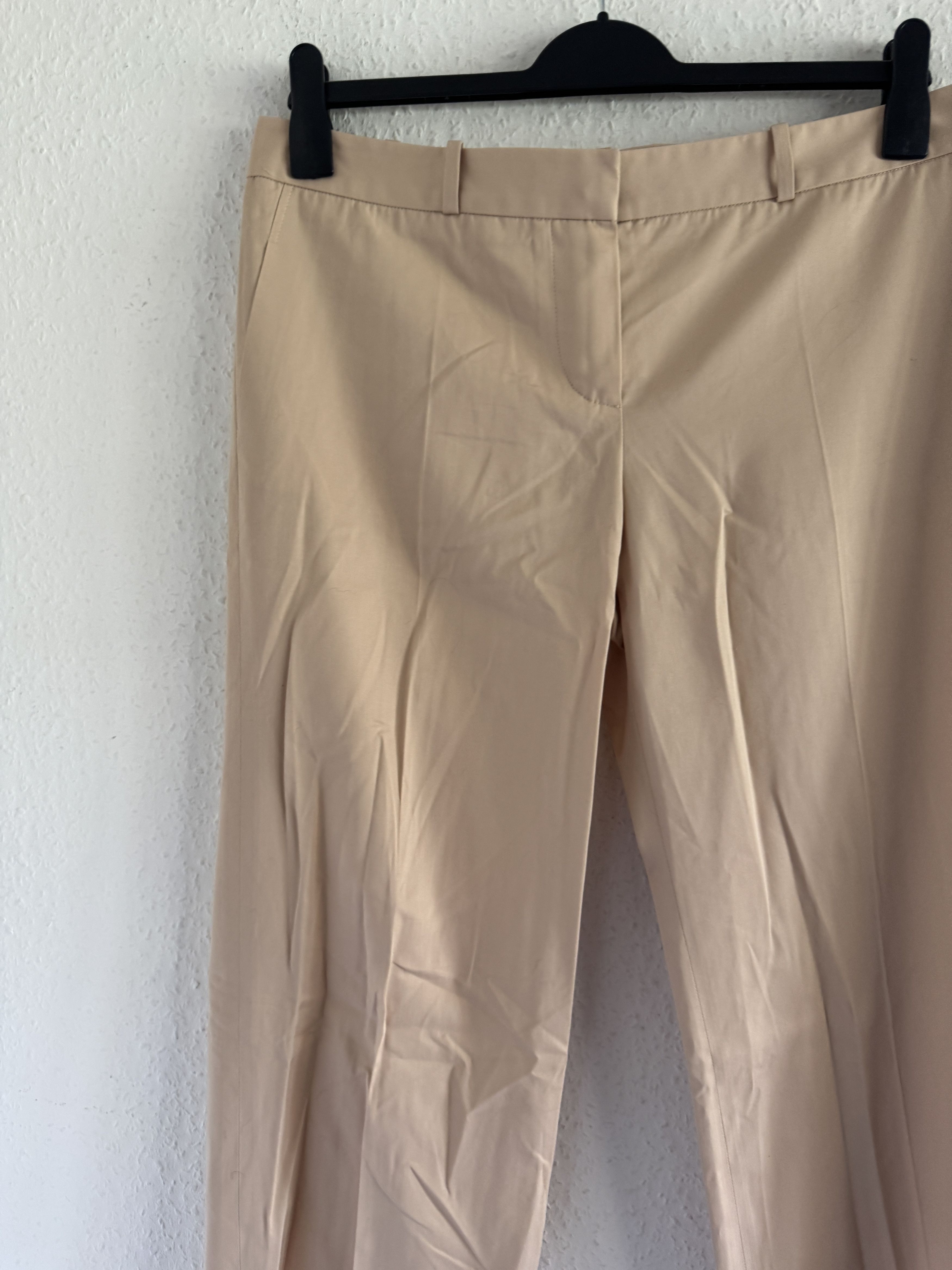 Chloe Beige Tailored Cotton Trousers Size 32" / US 10 / IT 46 - 4 Thumbnail