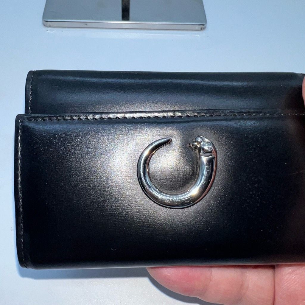 image of Cartier Vintage Panther Six Key Holder in Black, Women's