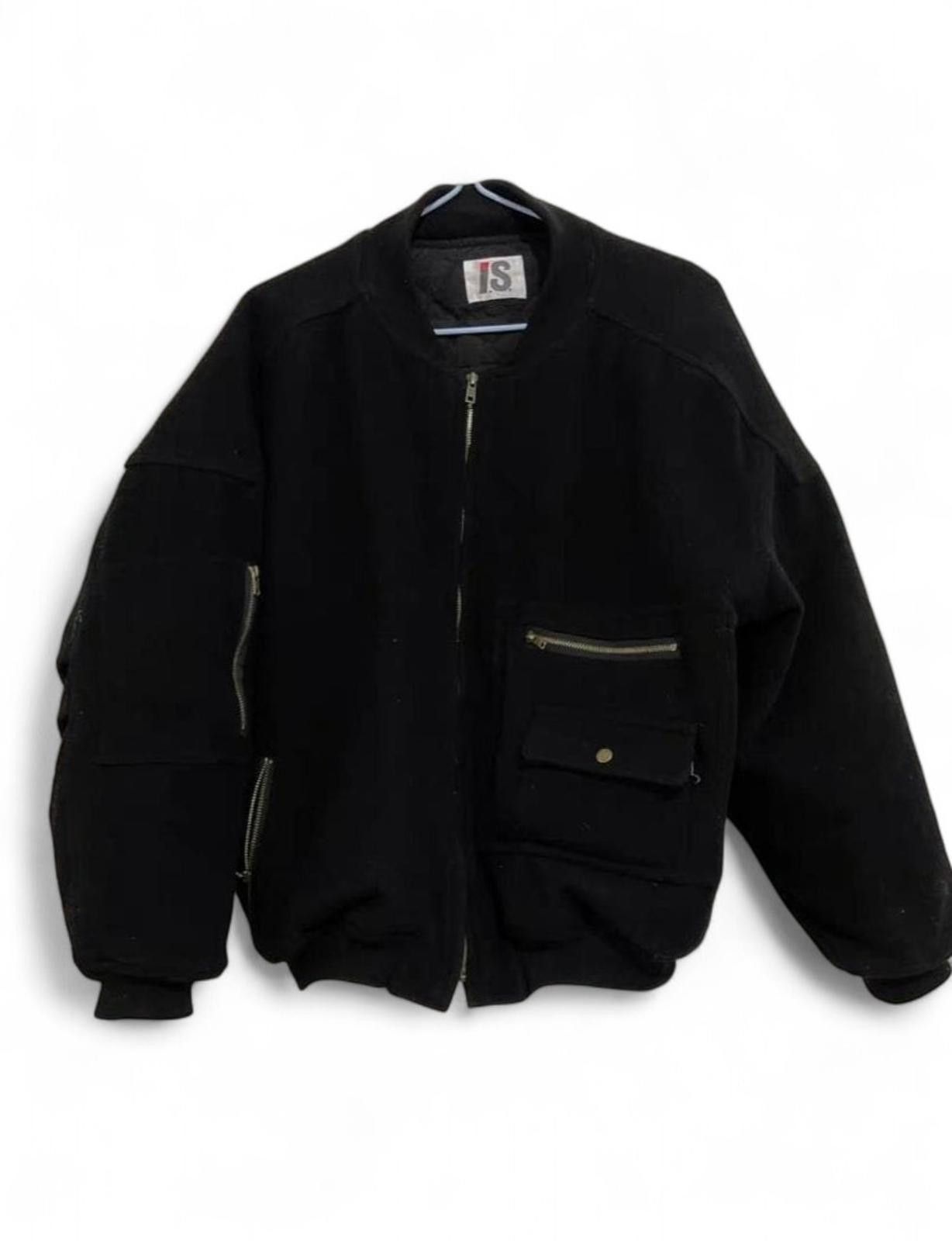 Issey Miyake Issey Miyake - Black Bomber Jacket with Multiple Pockets Size US M / EU 48-50 / 2 - 2 Thumbnail