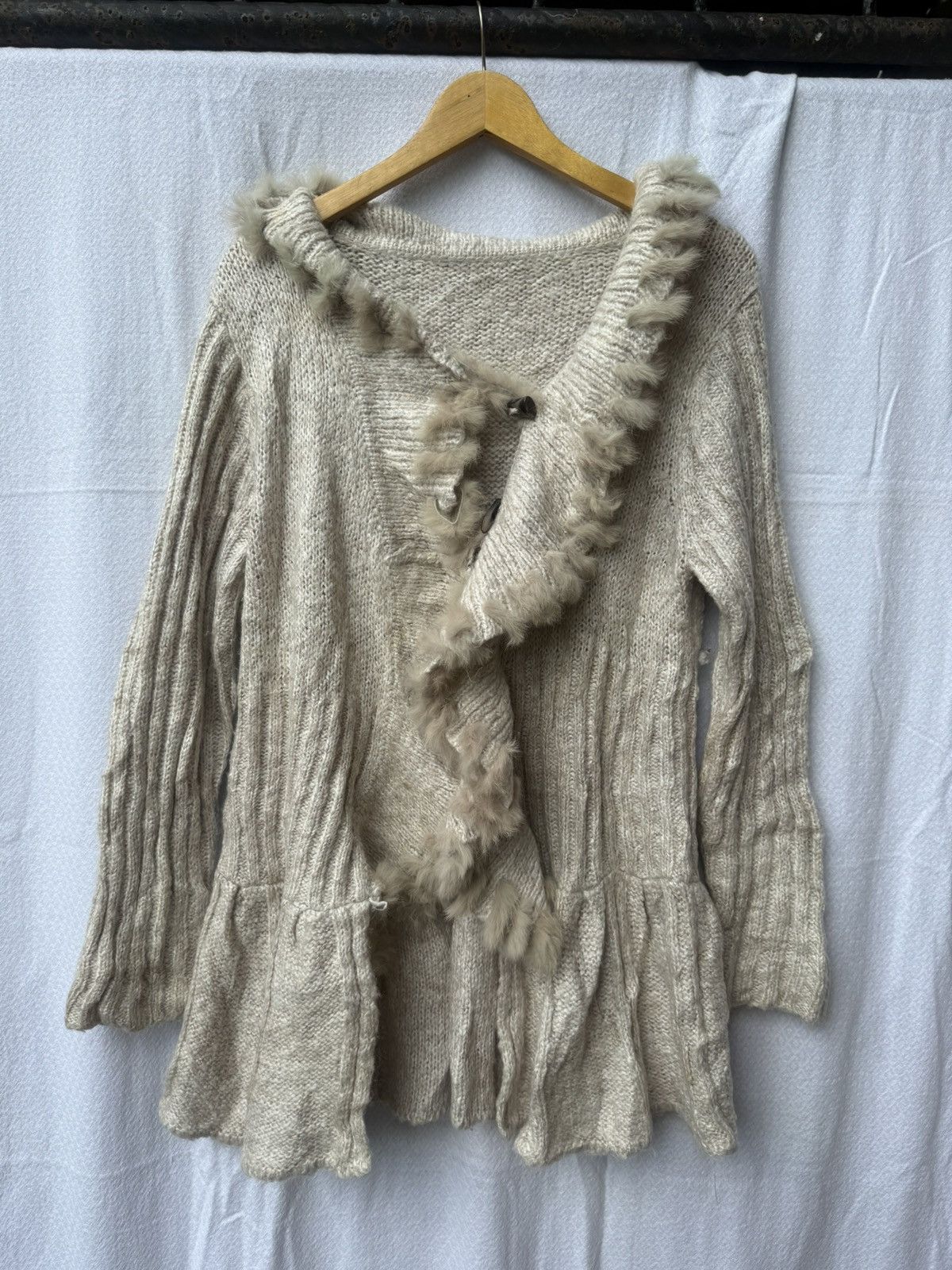 Fur Knitwear Mohair Cardigan