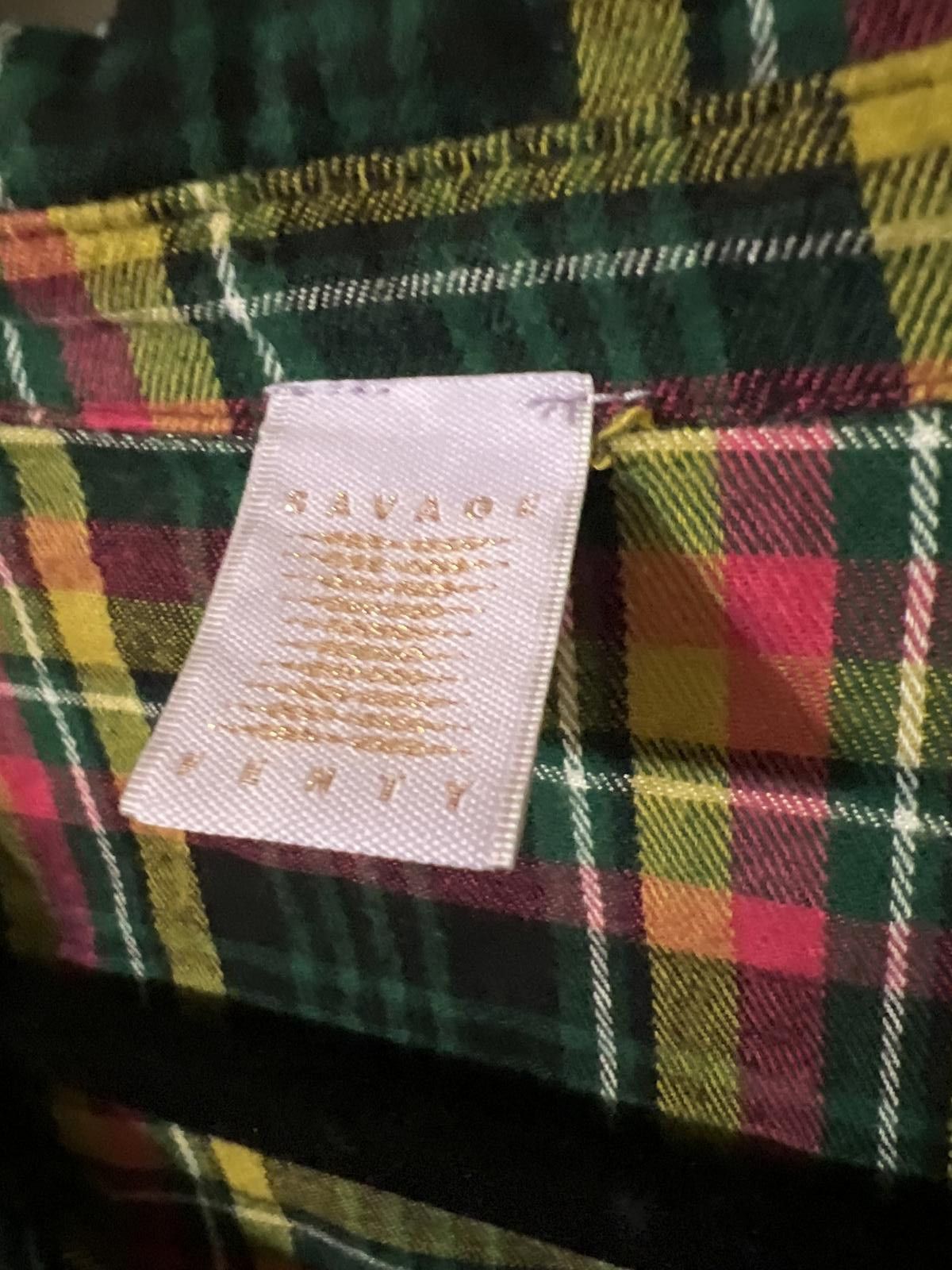 Other Savage X Fenty Cropped Plaid Button-Up Shirt Pocket Patch XL Size XL / US 12-14 / IT 48-50 - 4 Thumbnail