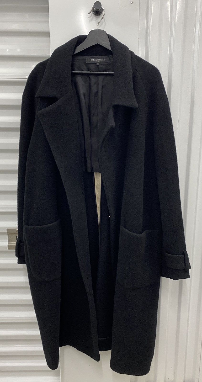 Kazuyuki Kumagai Attachment Kazuyuki Kumagai Milled Wool Belted Coat Size US L / EU 52-54 / 3 - 1 Thumbnail