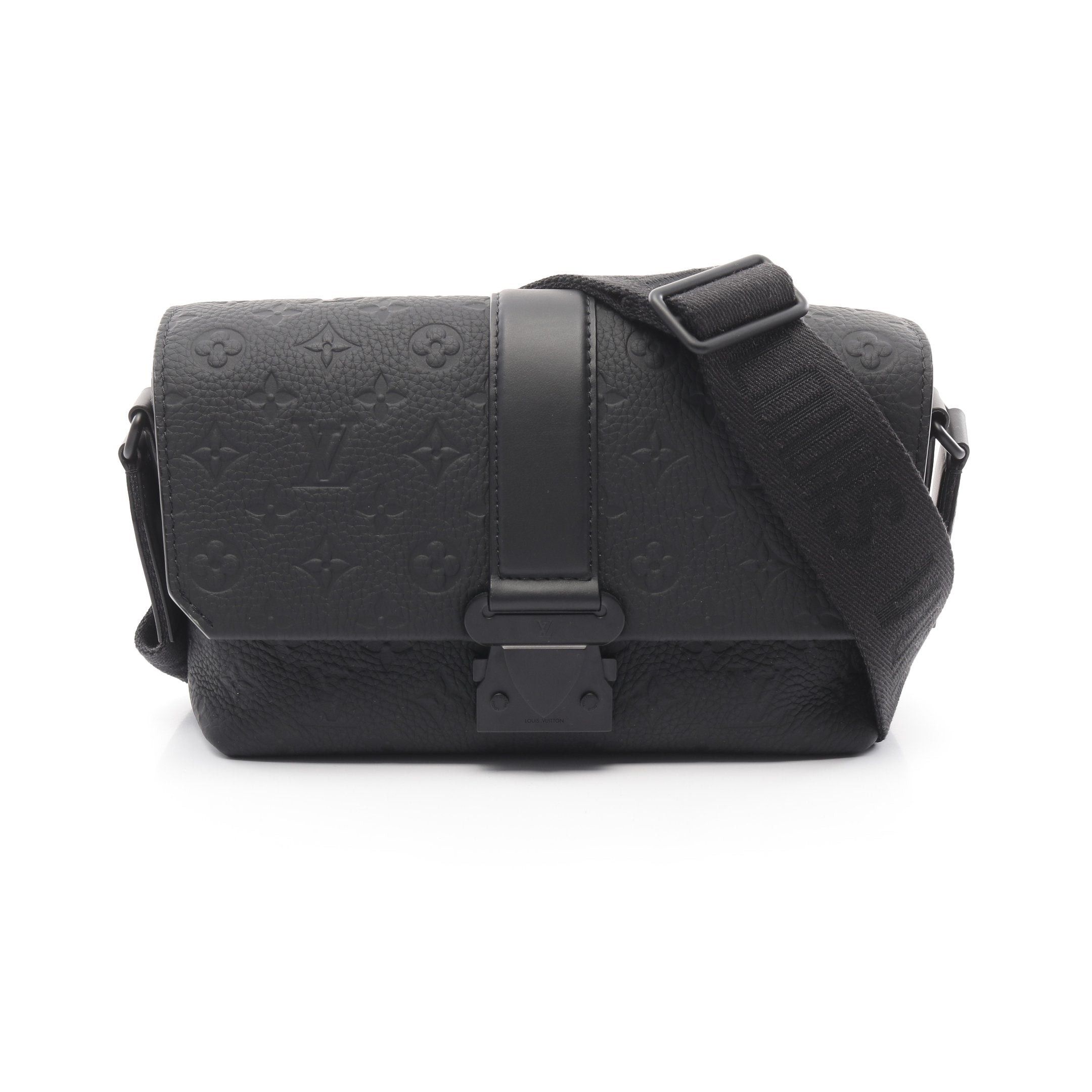 Louis Vuitton S-Cape Messenger Monogram Taurillon Shoulder Bag Leather Black, Men's