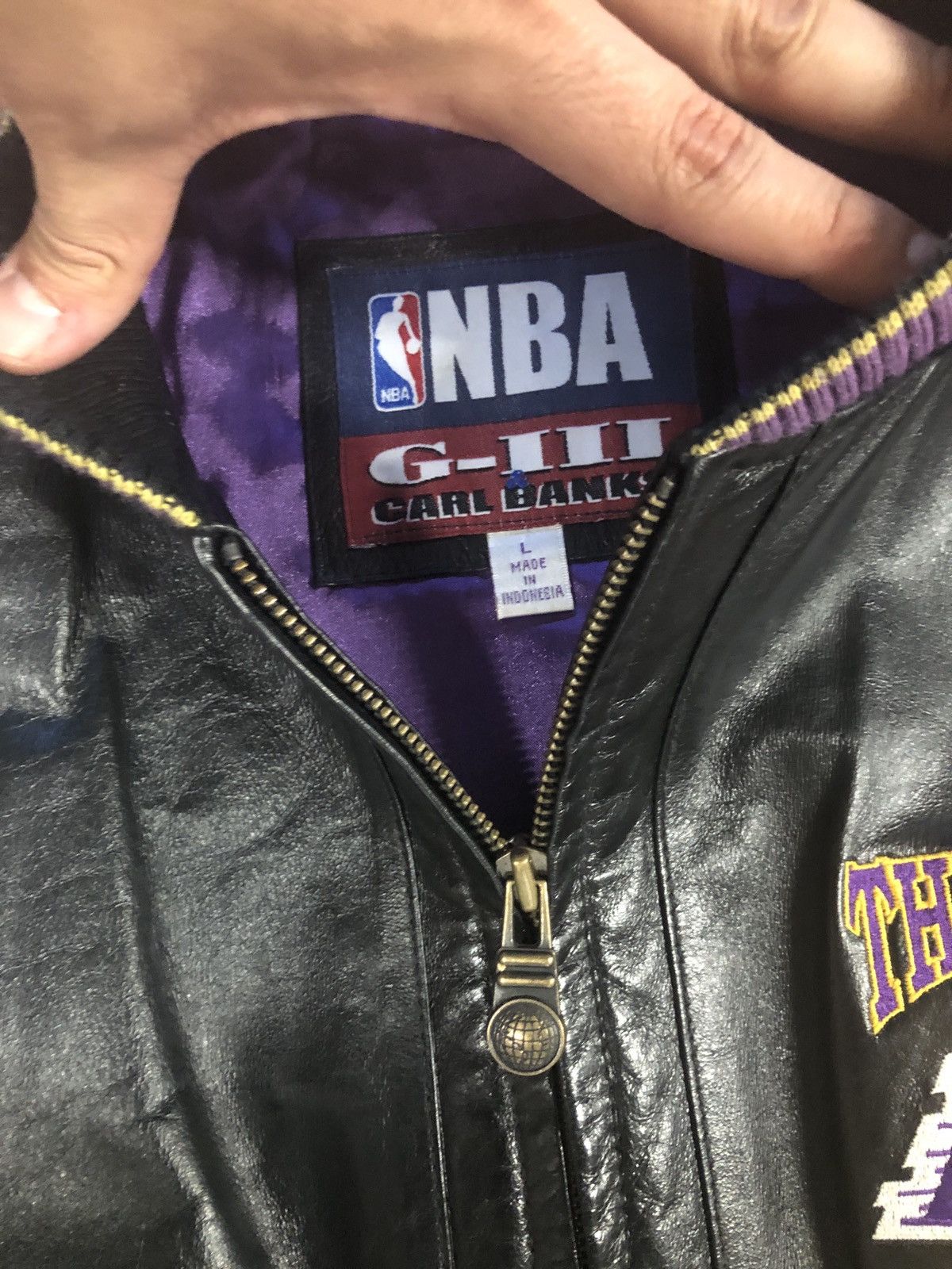 G-III vintage Los Angeles Lakers "three-peat" leather jacket Size US L / EU 52-54 / 3 - 7 Thumbnail