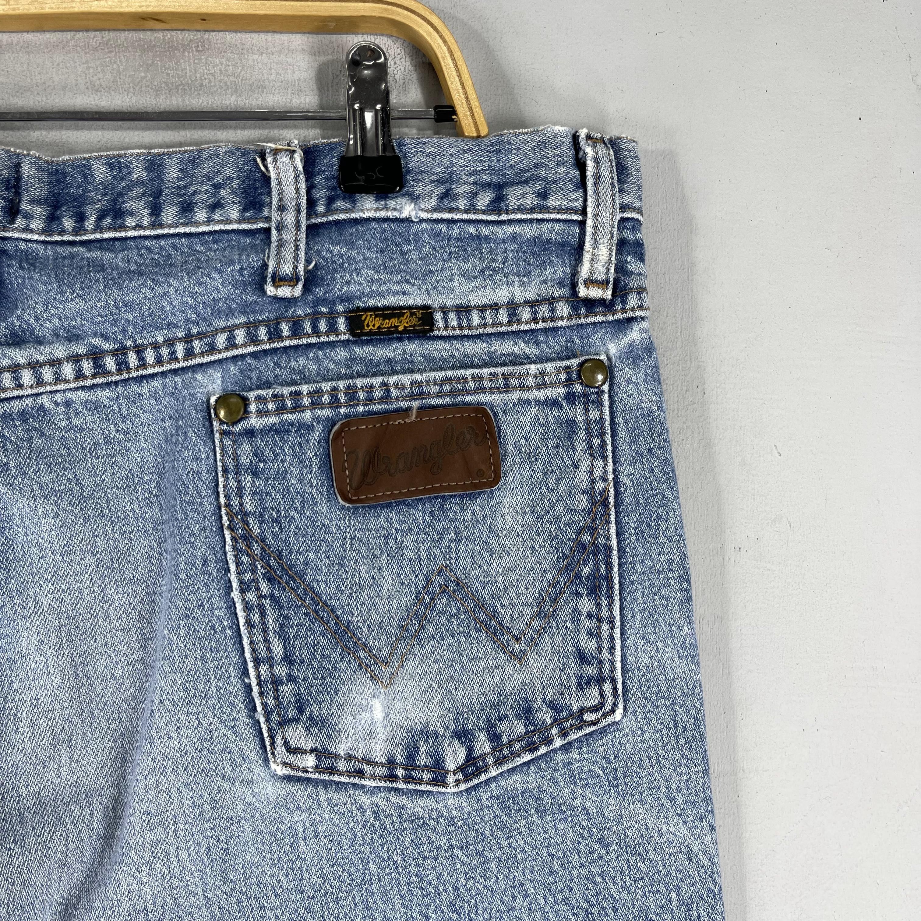 Vintage × Wrangler Size 38 Vintage Wrangler Distressed Ripped Pocket Jeans Size US 38 / EU 54 - 8 Thumbnail